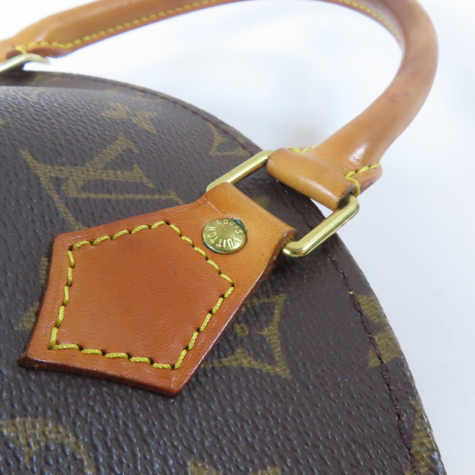 LOUIS VUITTON Monogram Elipse MM金扣手挽袋啡色