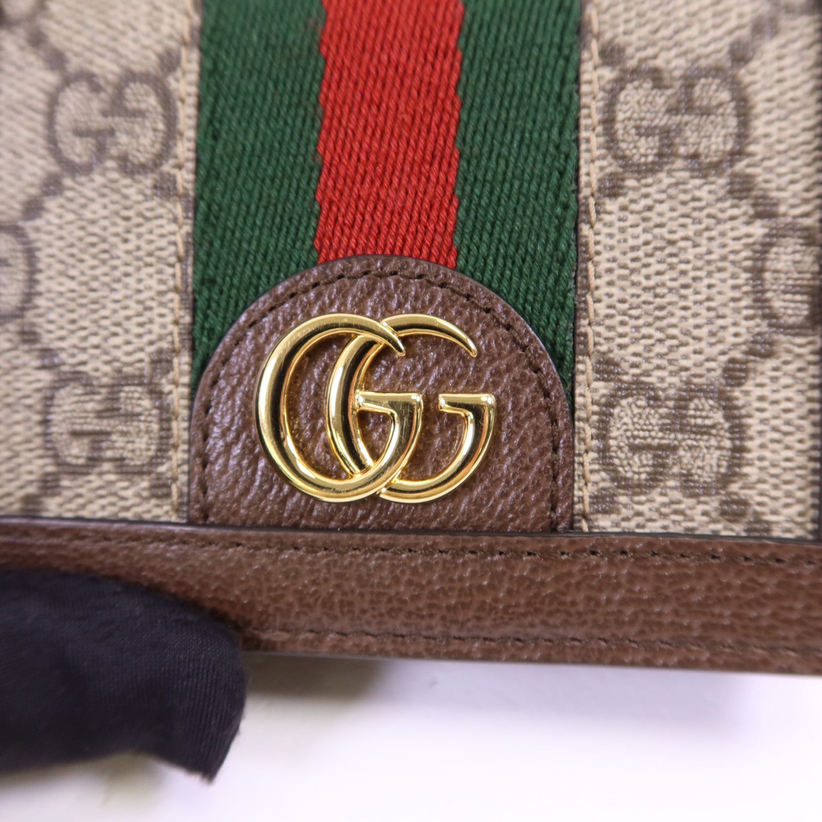 GUCCI 塗層帆布Ophidia Case Wallet金扣錢包
