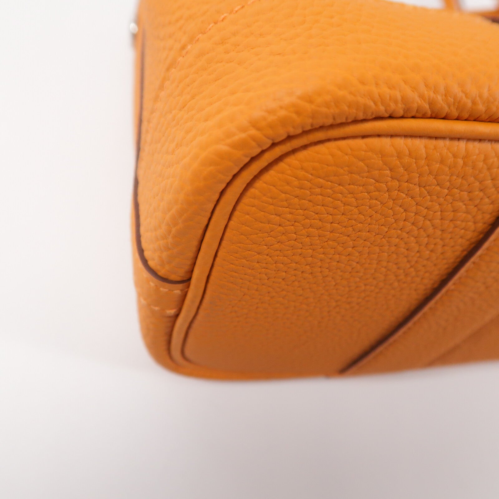 HERMES Negonda皮革Mini Garden Party手挽袋Orange