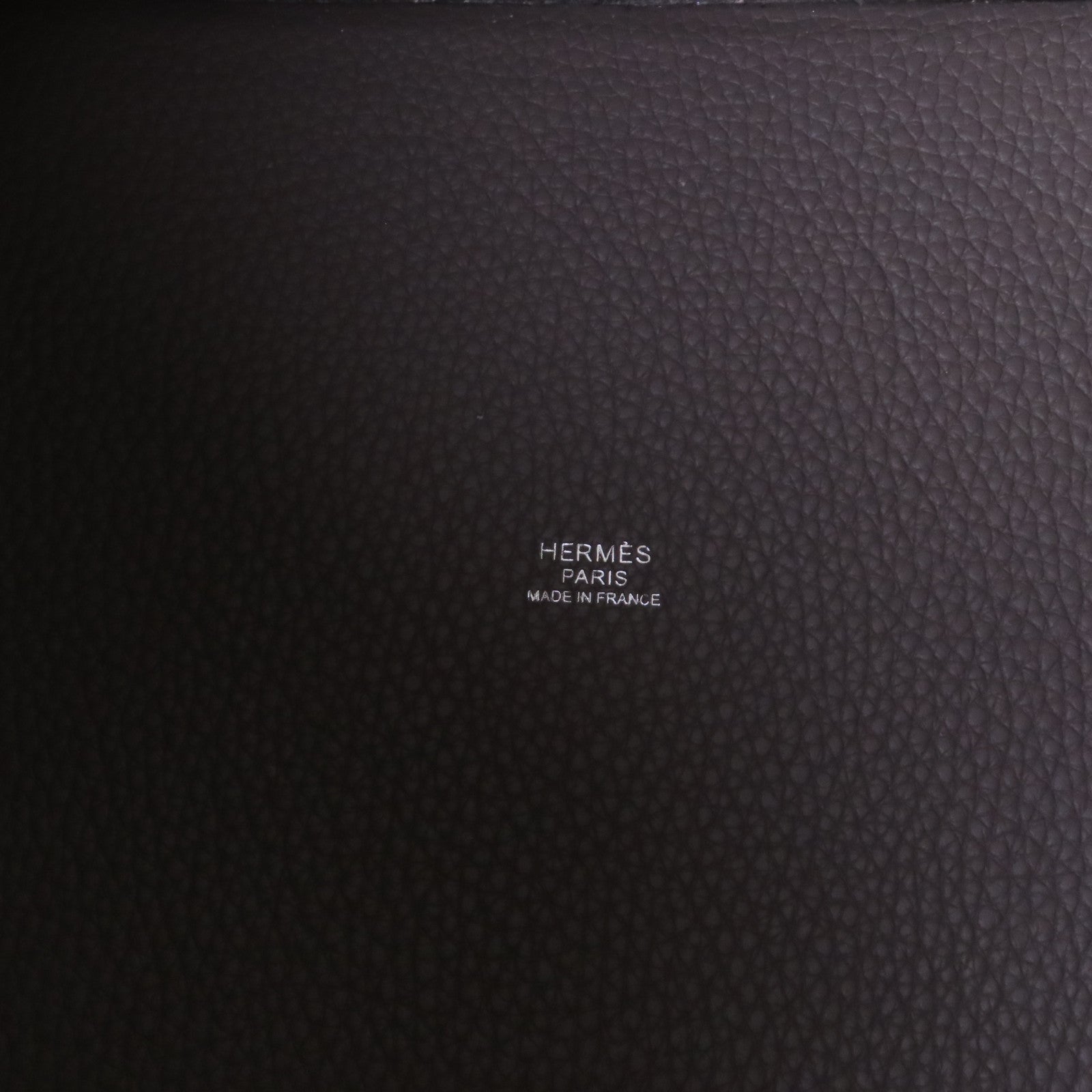 HERMES Clemence皮革Picotin MM Tote Bag銀扣手挽袋錫灰色