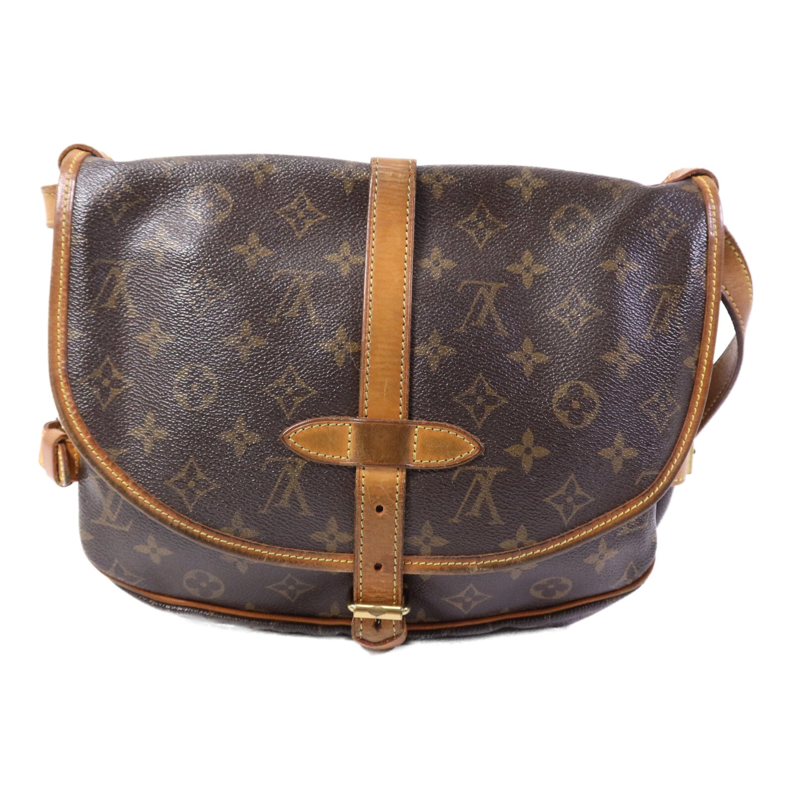 LOUIS VUITTON Monogram Saumur 30金扣肩背袋