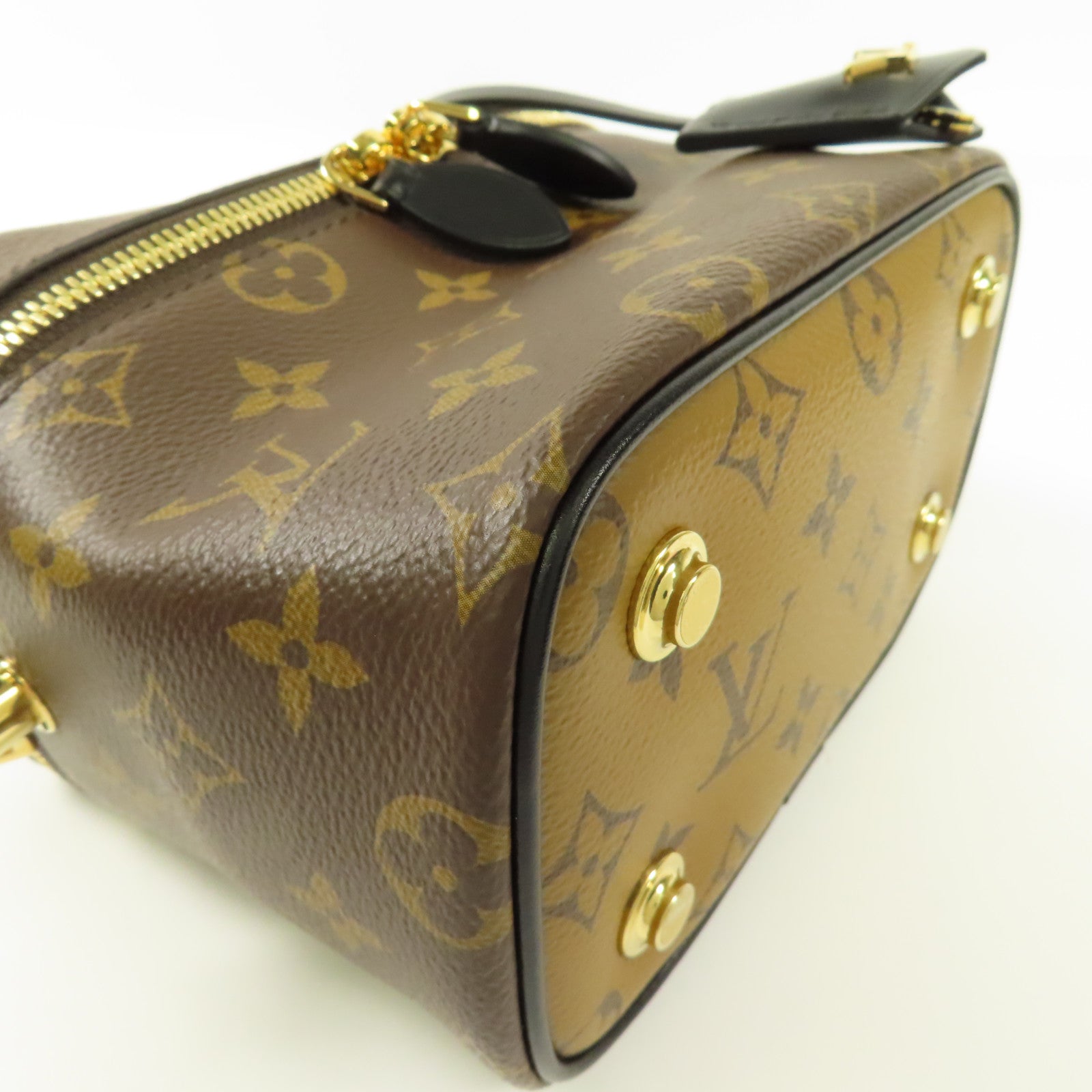 LOUIS VUITTON Monogram Reverse Vanity PM金扣手挽肩背兩用袋