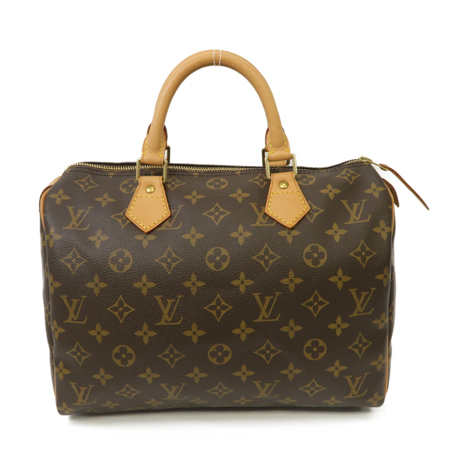 LOUIS VUITTON Monogram Speedy 30金扣手挽袋啡色