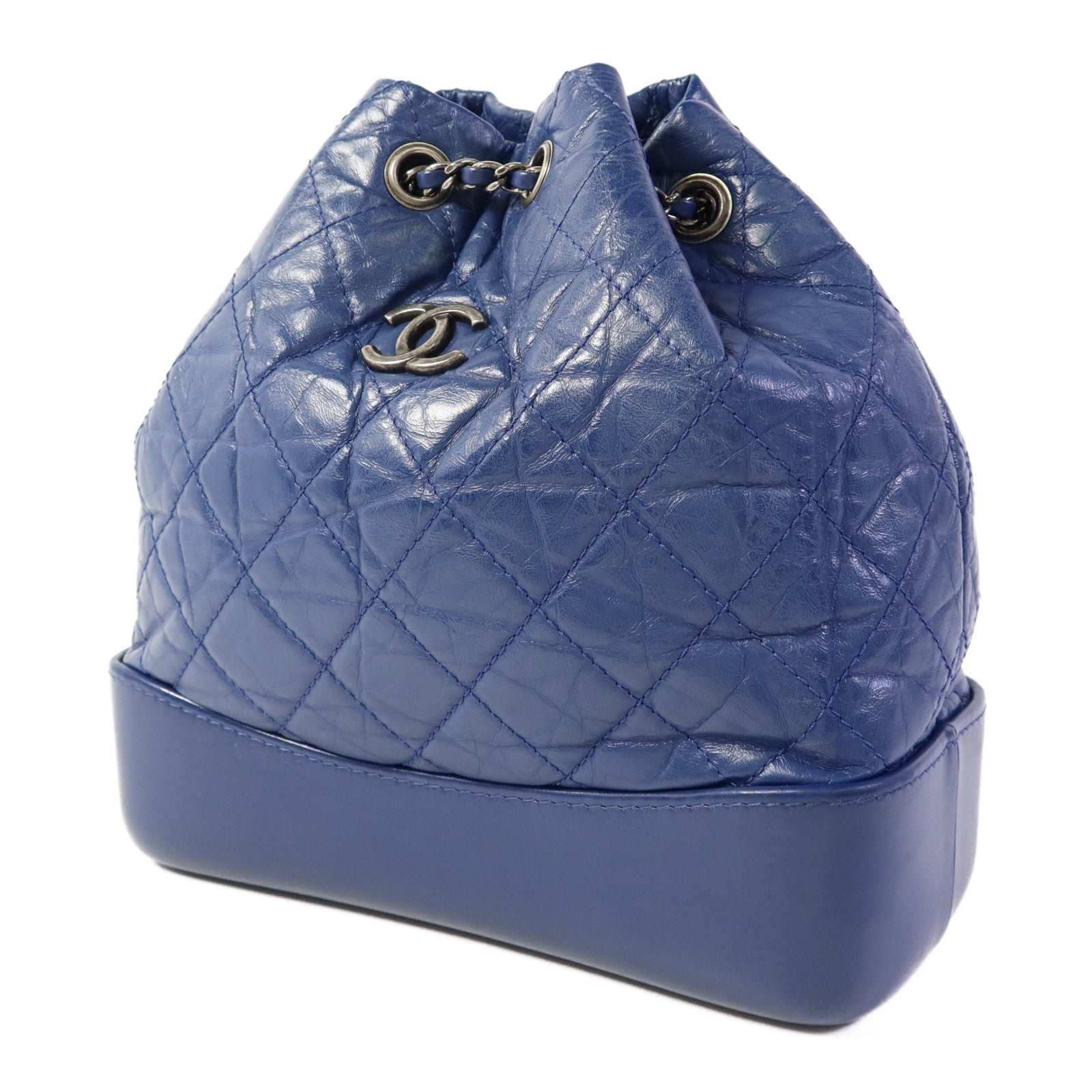 CHANEL 牛皮皮革Gabrielle Backpack銀扣背包