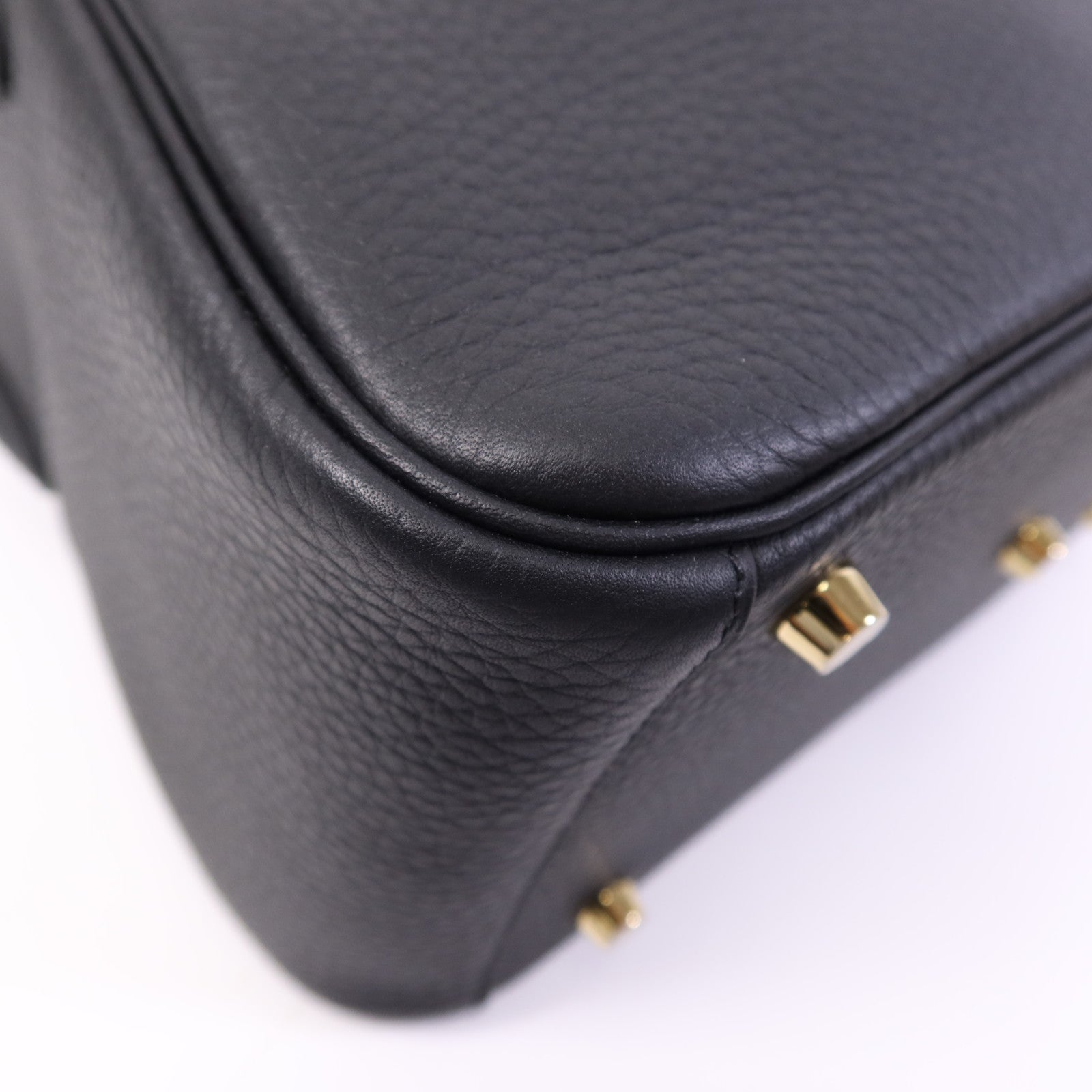 HERMES Clemence皮革Lindy 26金扣手挽肩背兩用袋Noir