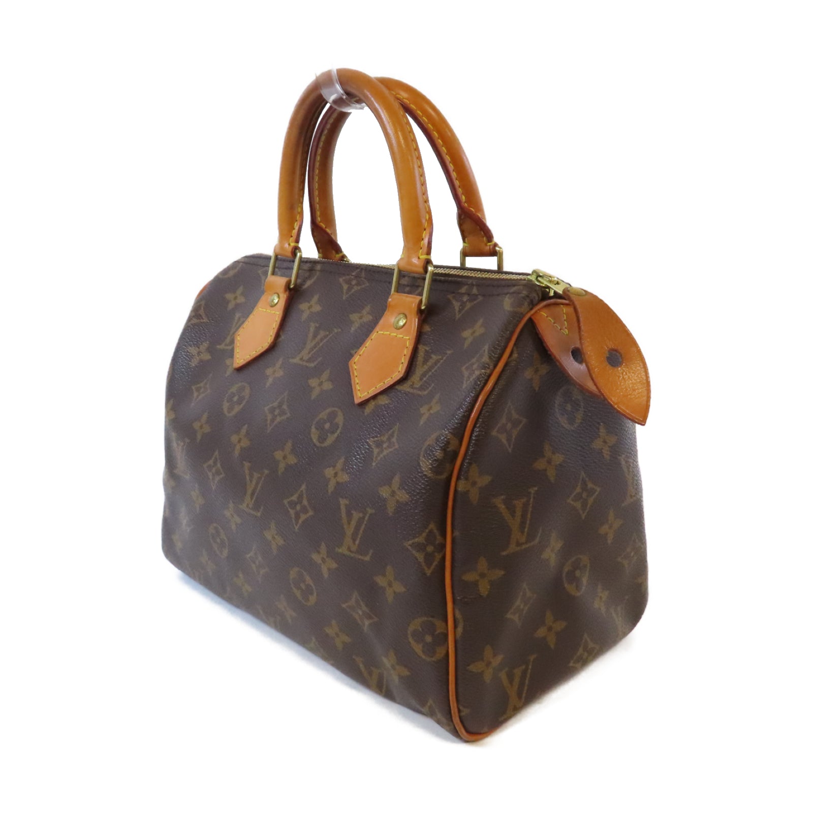 LOUIS VUITTON Monogram Speedy 25金扣手挽袋啡色