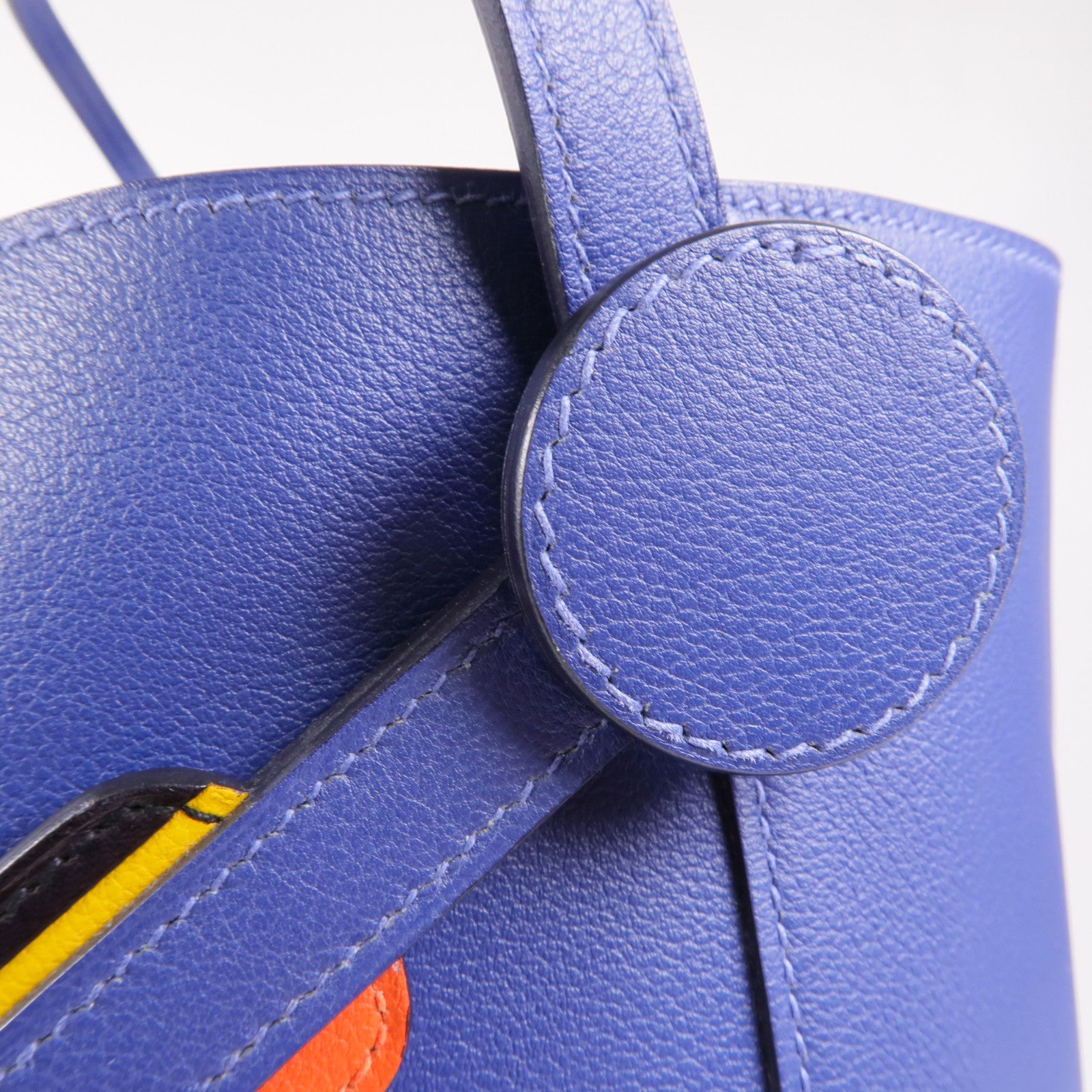 HERMES Evercolor皮革Licol 19肩背袋Bleu Brighton