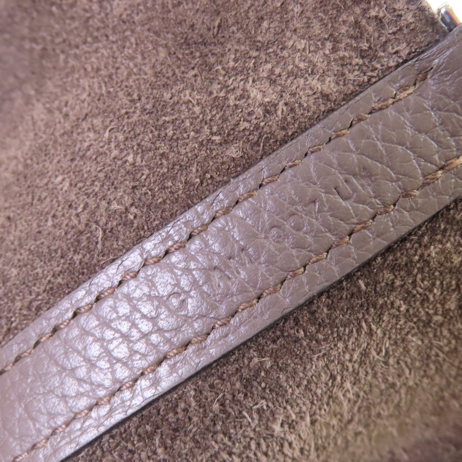HERMES Clemence皮革Picotin MM Tote Bag銀扣手挽袋錫灰色