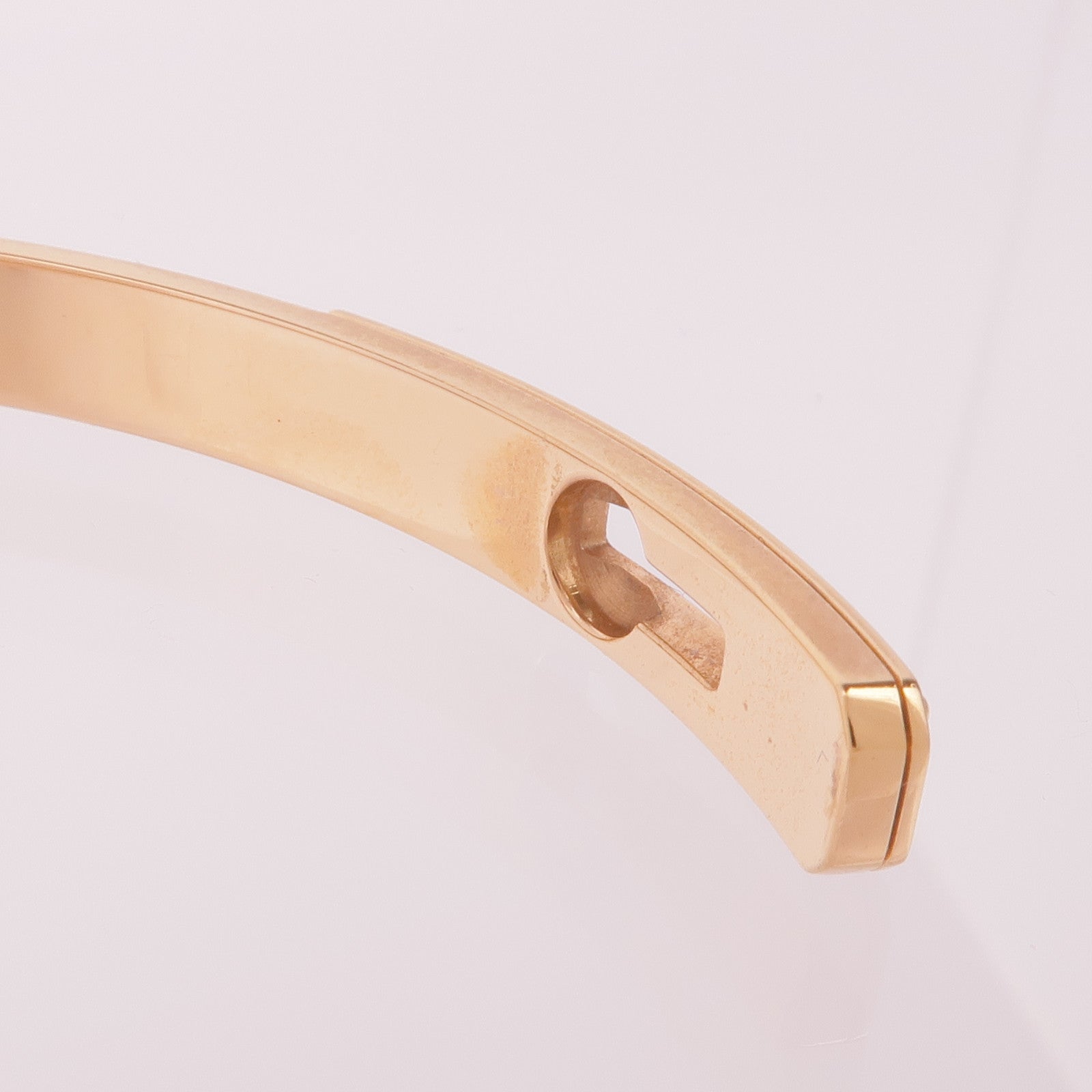 HERMES 18K玫瑰金Kelly Bracelet鑽石手鐲