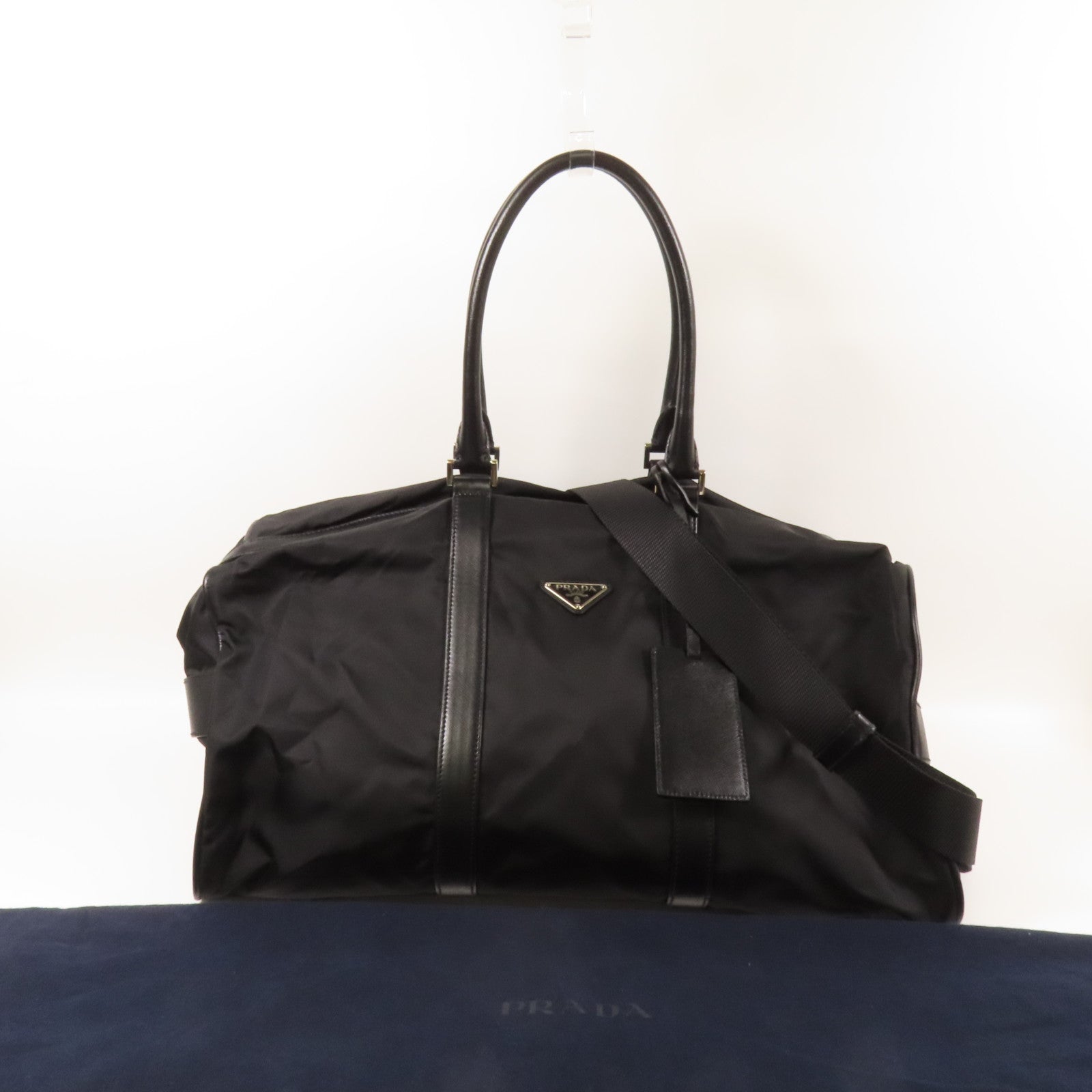 PRADA 尼龍Shoulder Bag銀扣手挽肩背兩用袋