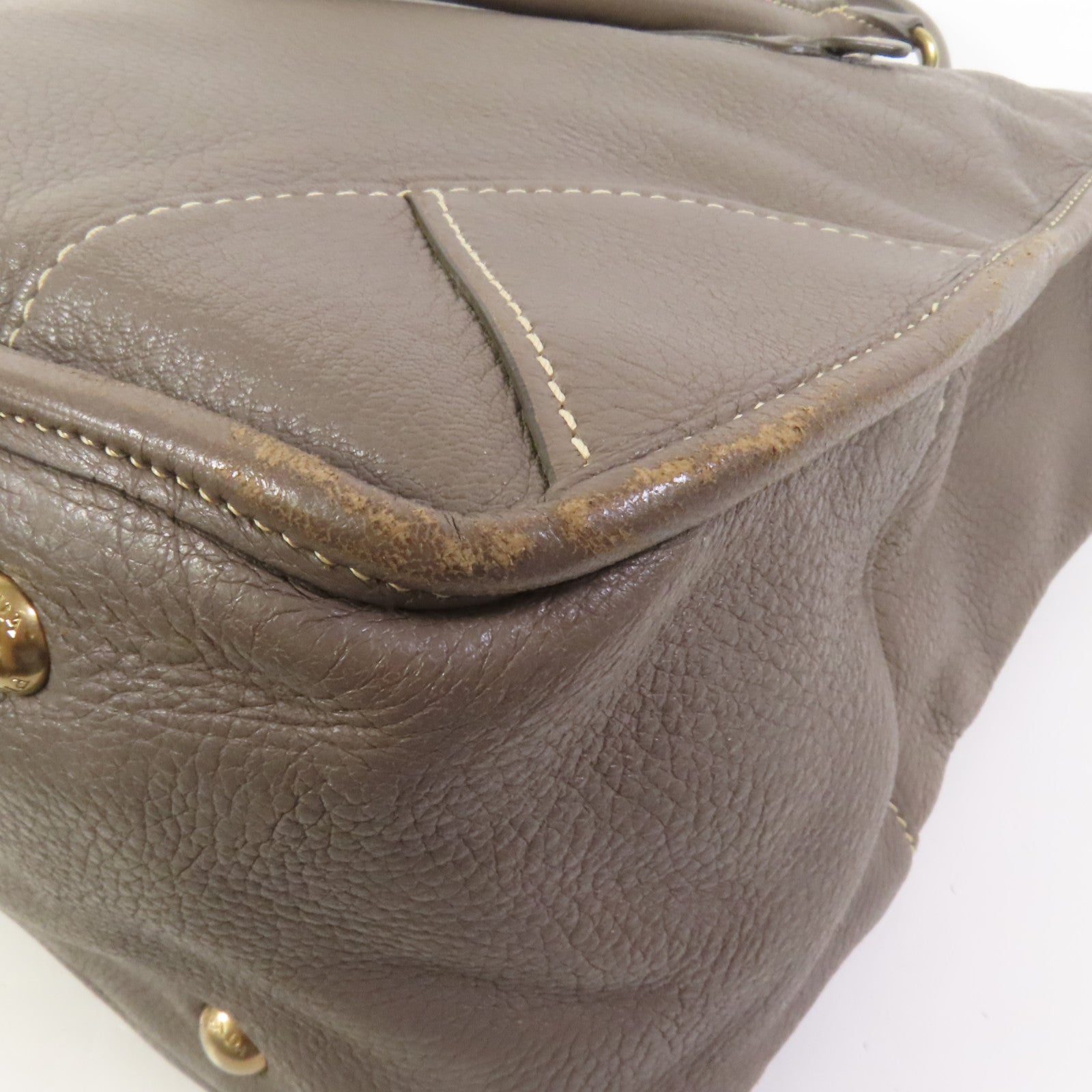 PRADA 牛皮皮革2 Way Shoulder金扣手挽肩背兩用袋