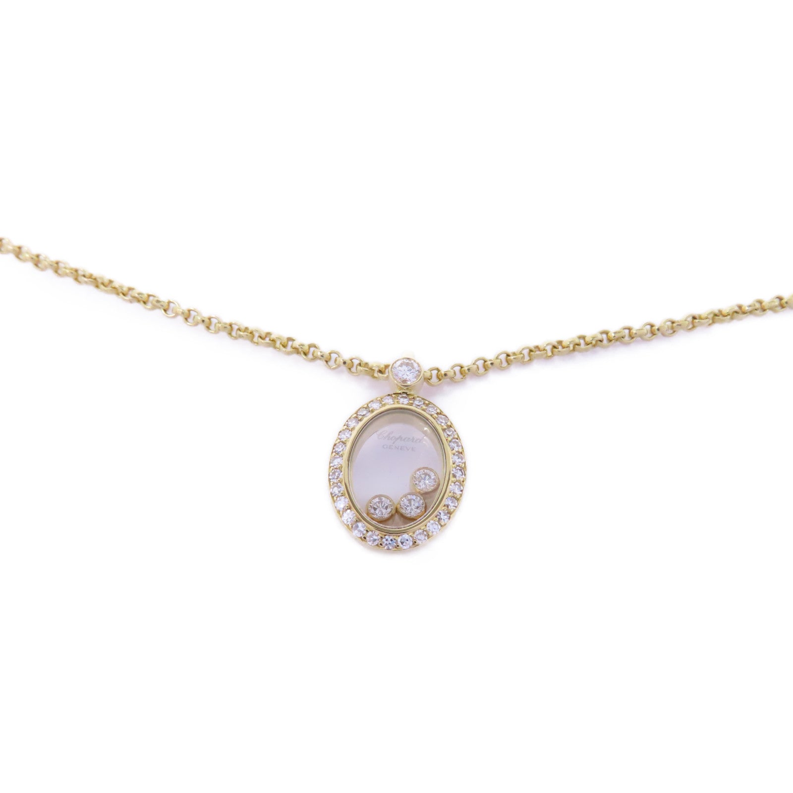 Chopard 【激減優惠】18K黃金/鑽石Happy Diamond Necklace項鏈