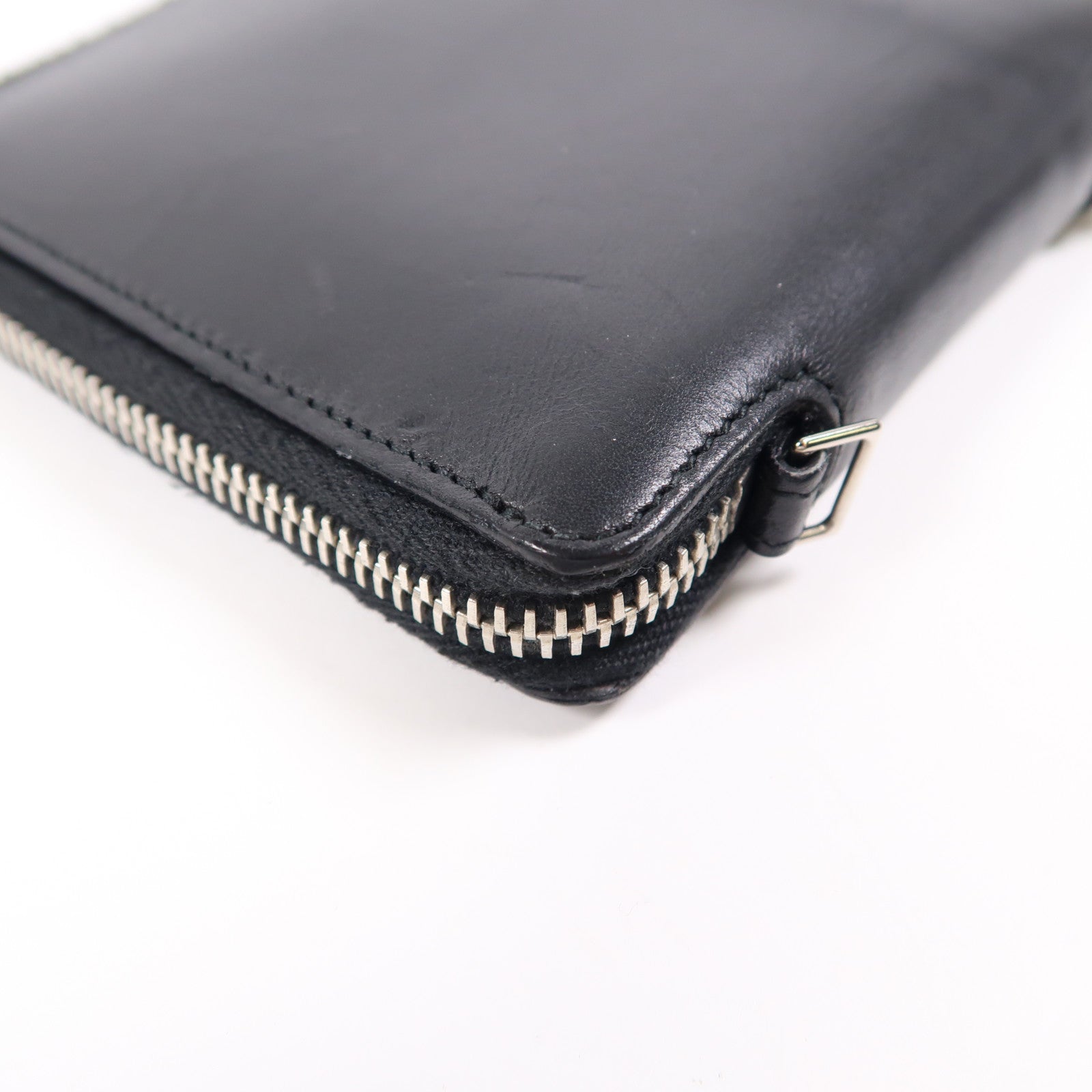 SAINT LAURENT 【激減優惠】牛皮皮革Wallet銀扣錢包