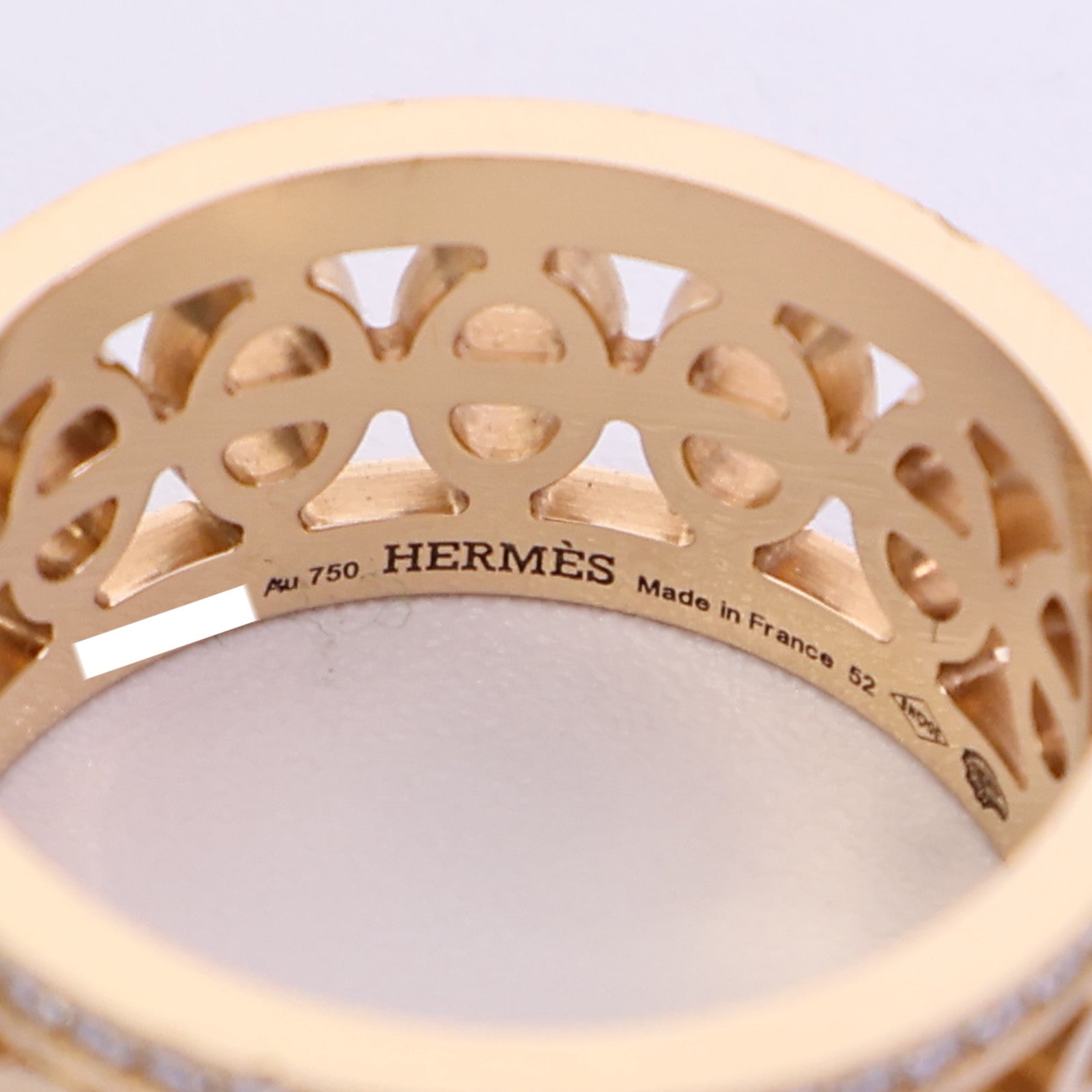 HERMES 18K玫瑰金Chaine D'Ancre Divine Ring戒指