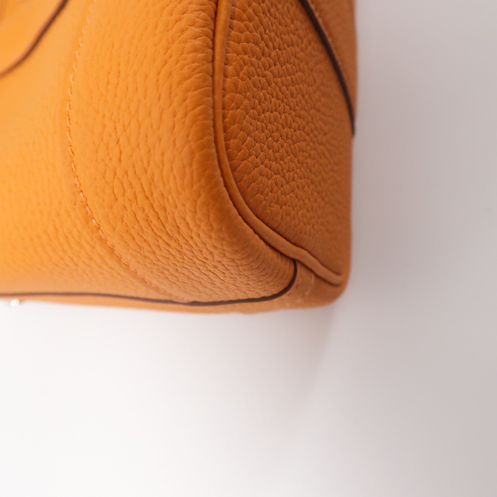 HERMES Negonda皮革Mini Garden Party手挽袋Orange
