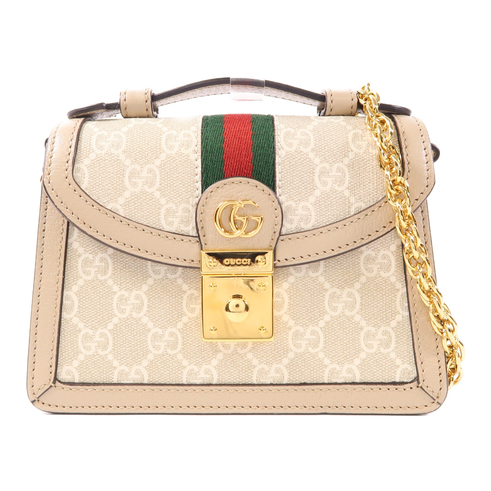 GUCCI 塗層帆布Ophidia Mini Shoulder Bag金扣手挽肩背兩用袋