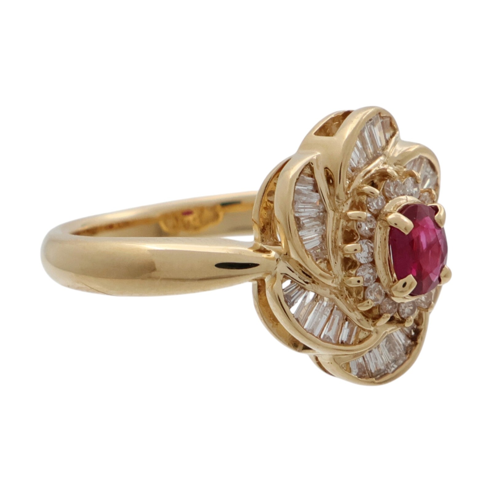 JEWELRY 18K黃金/紅寶石Ruby鑽石戒指
