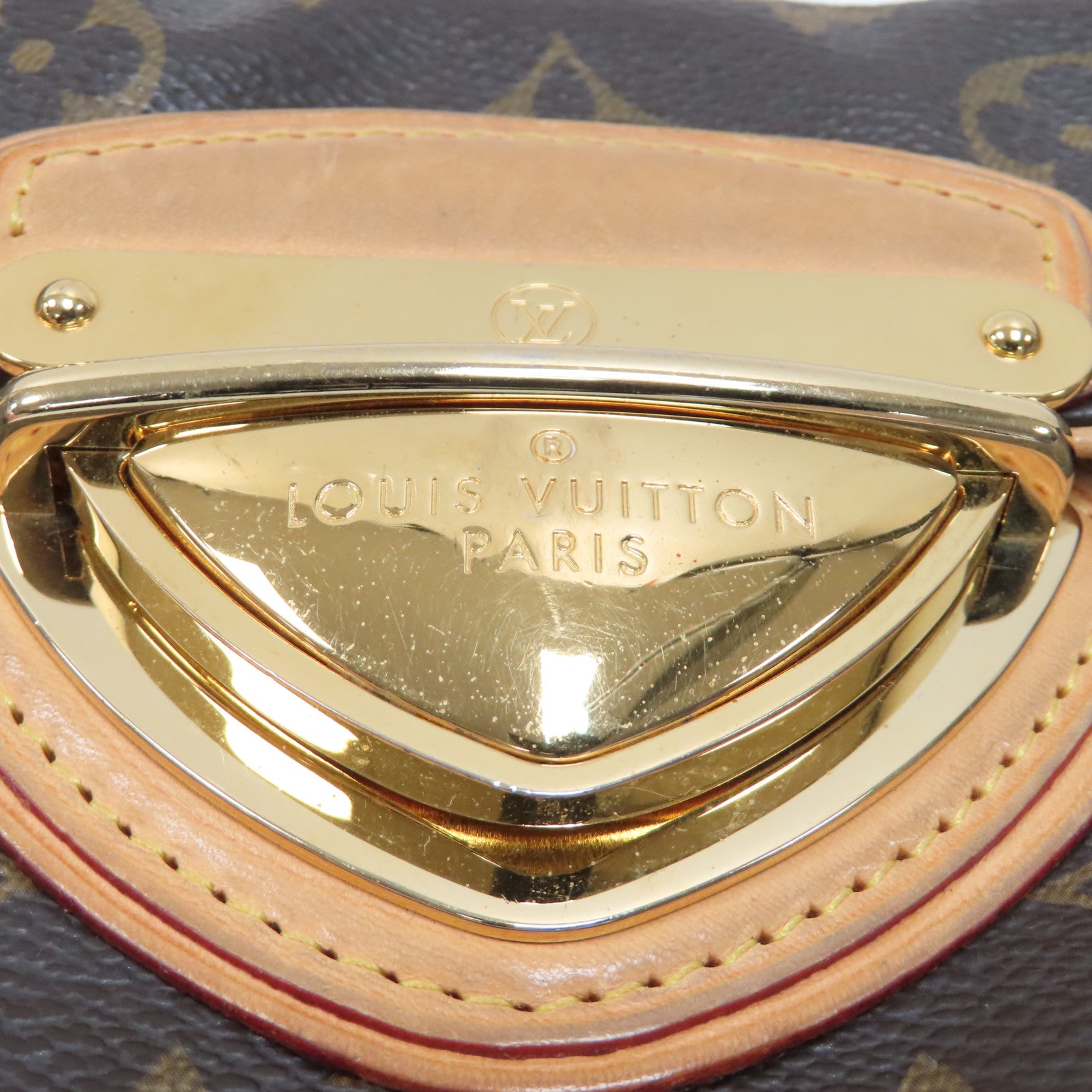 LOUIS VUITTON Monogram Pochette Beverly金扣肩背袋啡色