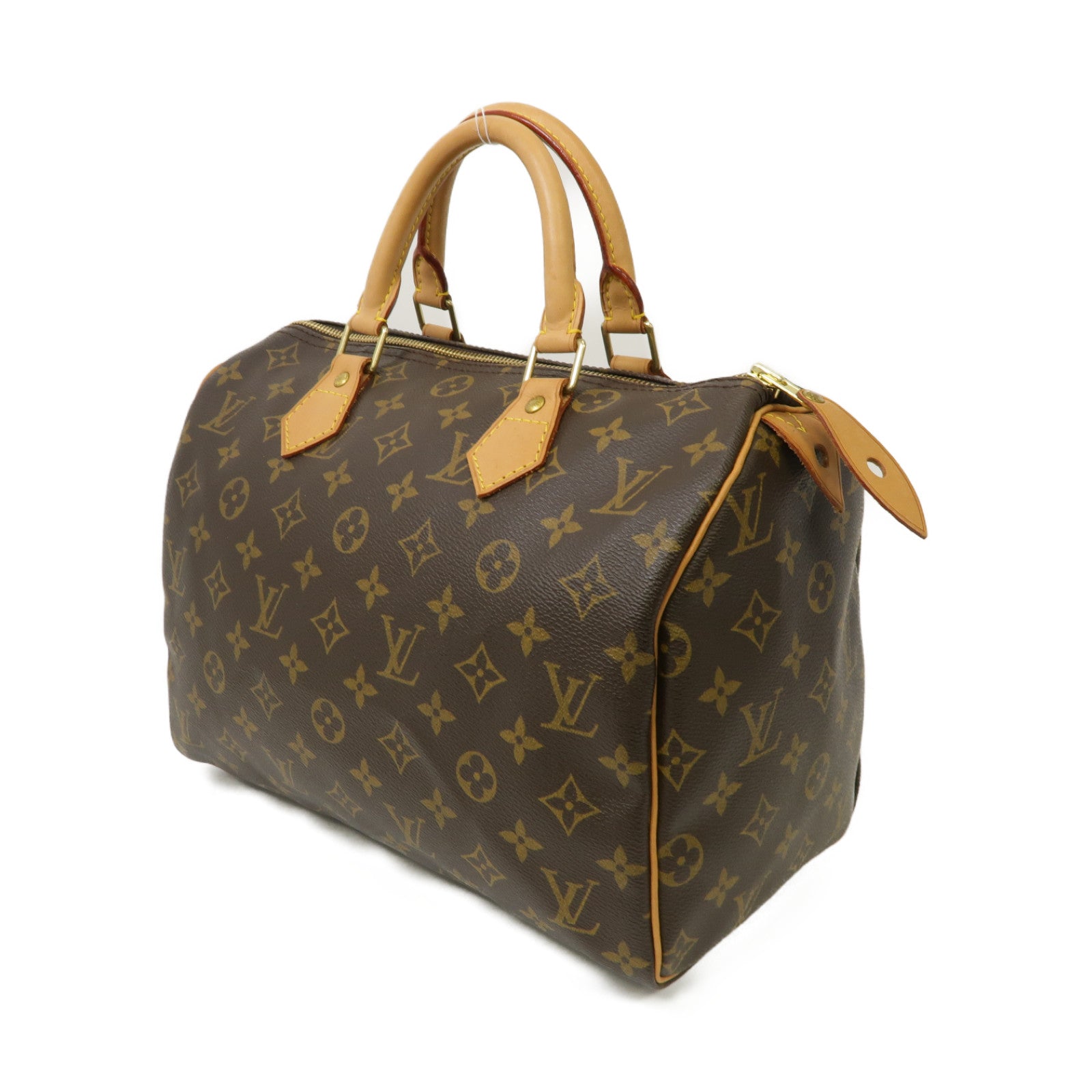 LOUIS VUITTON Monogram Speedy 30金扣手挽袋啡色