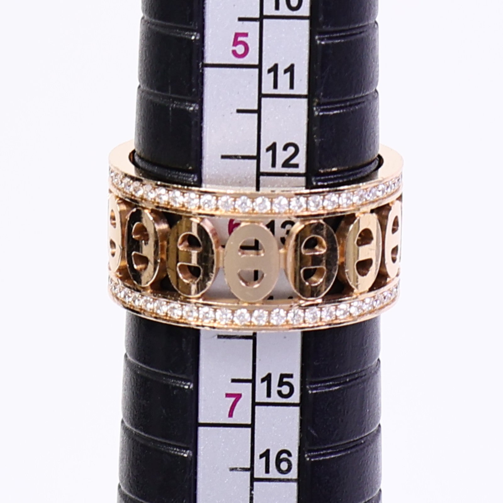 HERMES 18K玫瑰金Chaine D'Ancre Divine Ring戒指