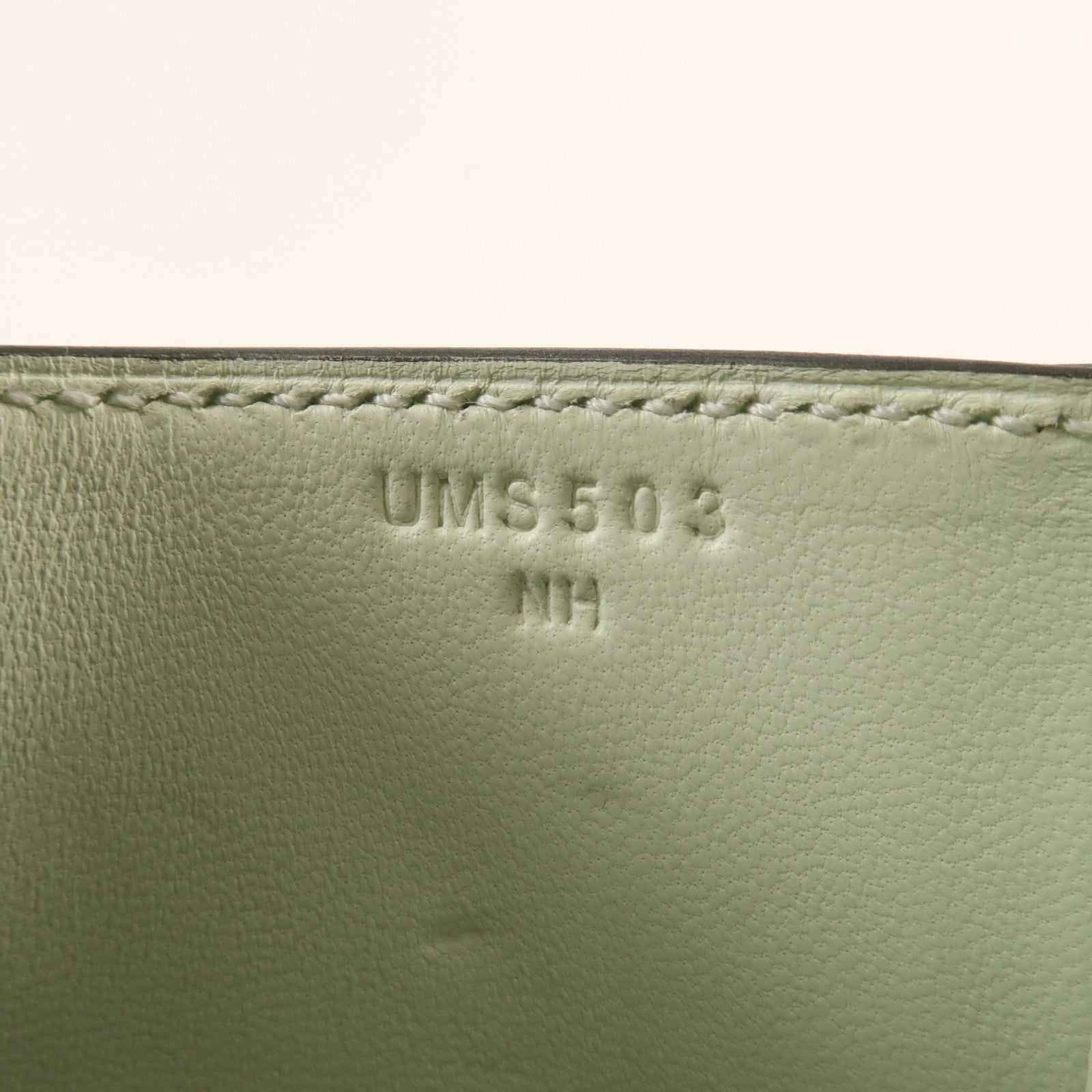 HERMES Epsom皮革Constance Mini銀扣肩背袋Vert Fizz