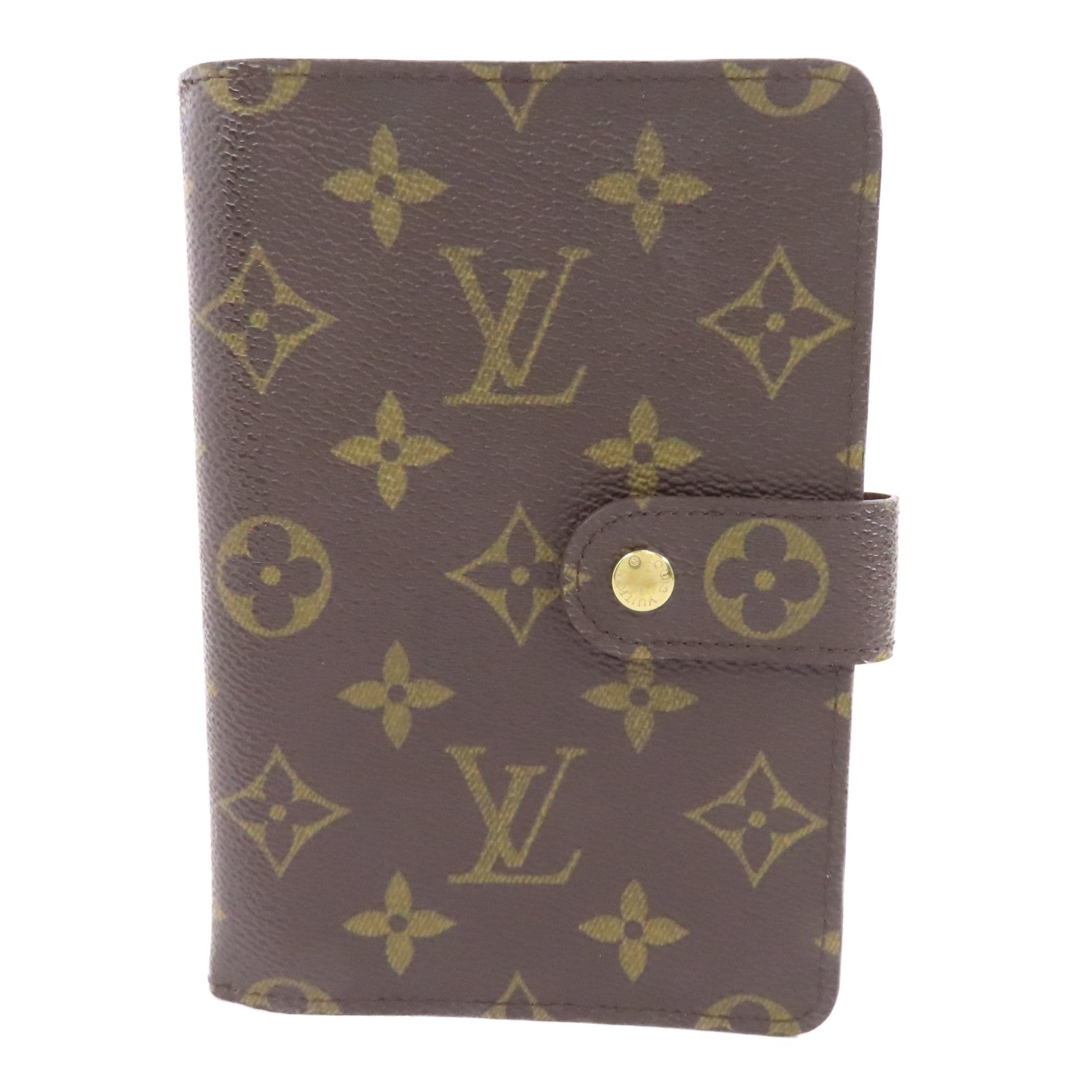 LOUIS VUITTON Monogram Porte Paper金扣錢包棕色