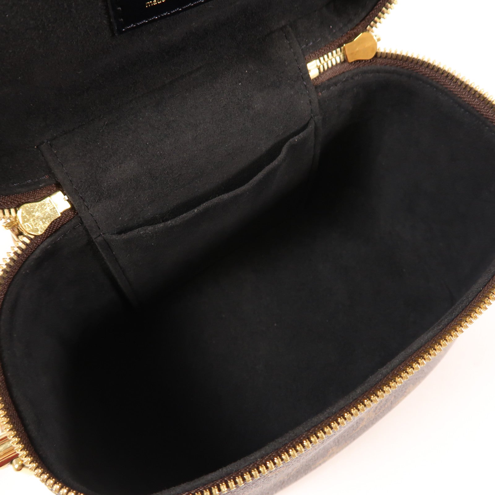 LOUIS VUITTON Monogram Reverse Vanity PM金扣手挽肩背兩用袋棕色