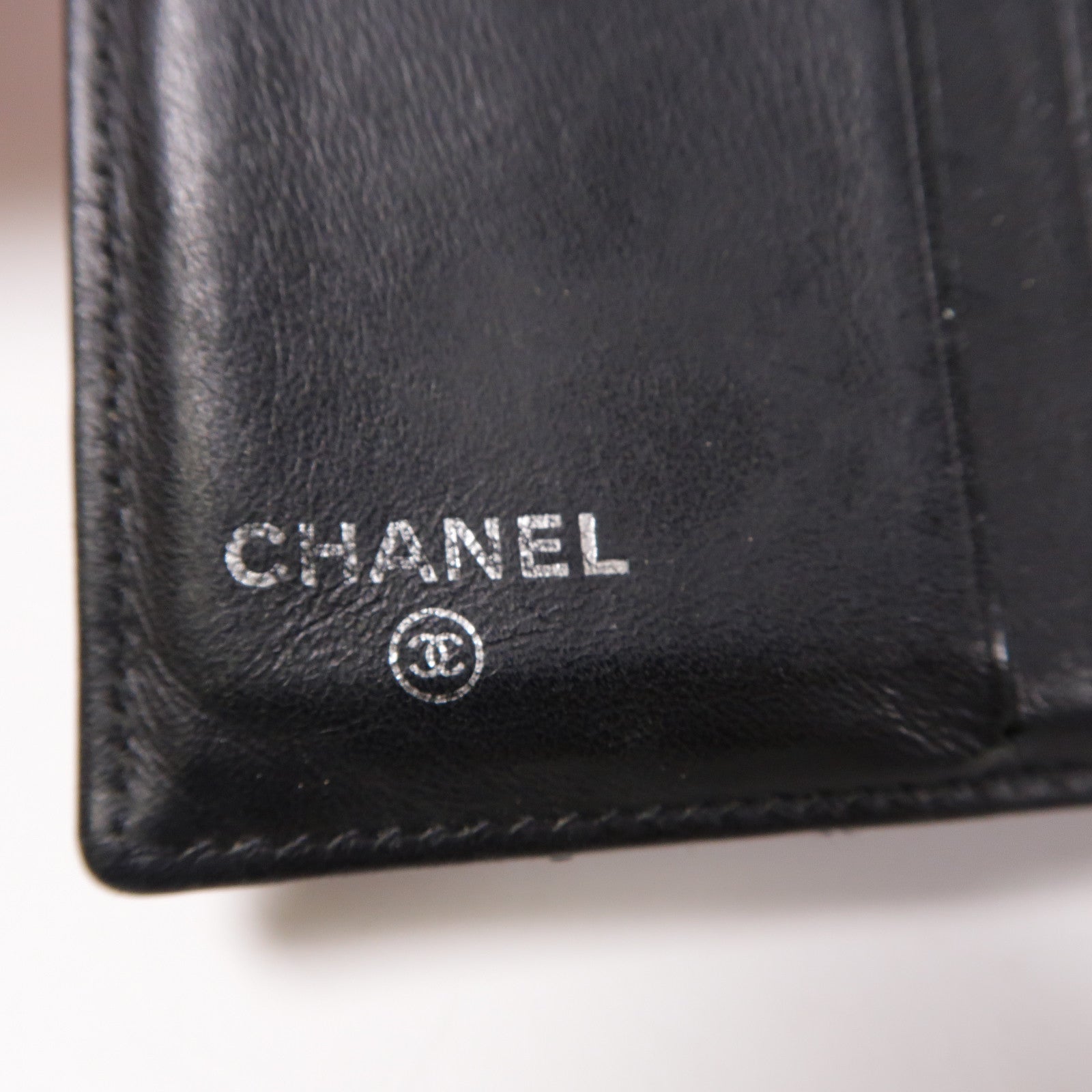 CHANEL 【激減優惠】菱格漆皮皮革Wallet銀扣錢包黑色