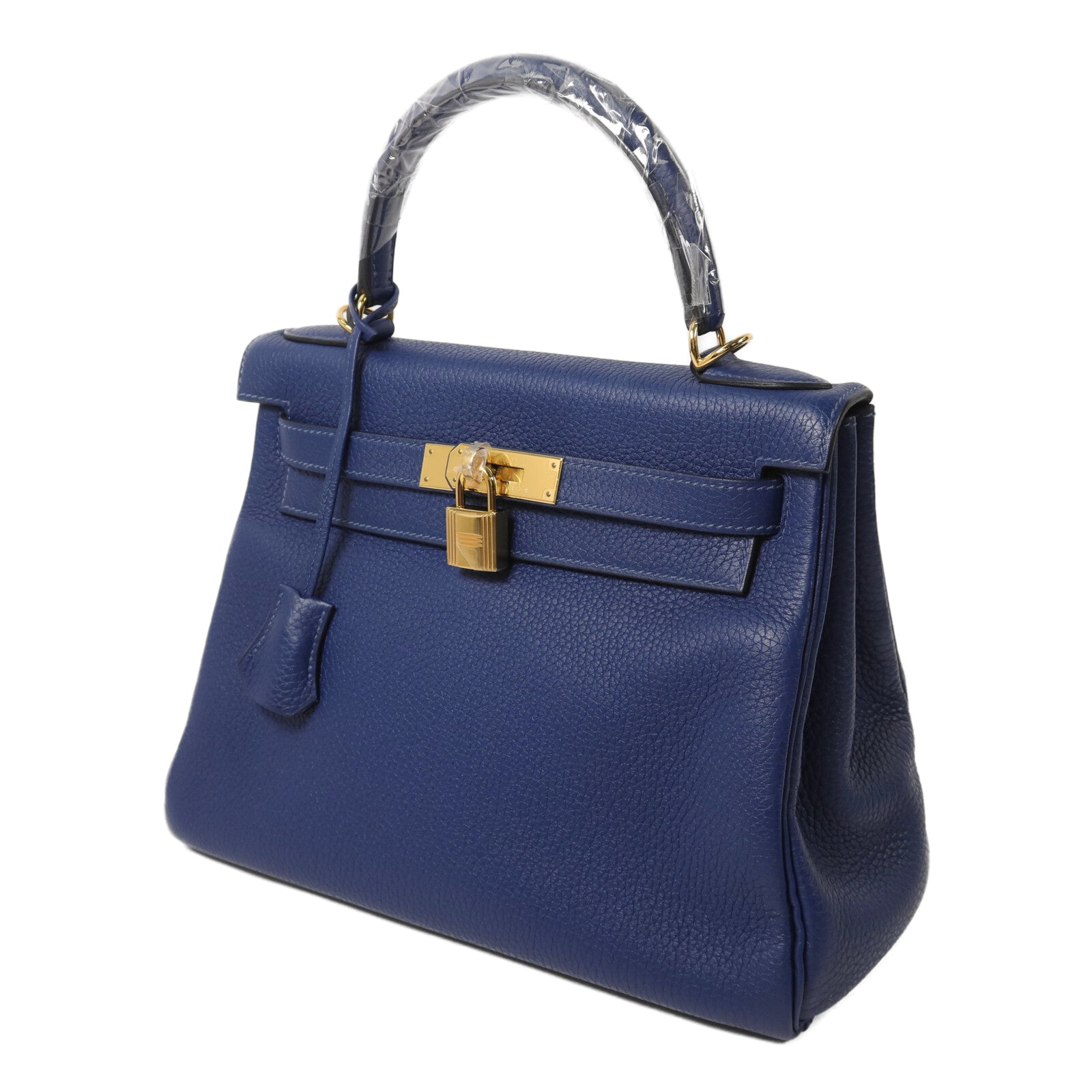 HERMES Togo皮革Kelly 28手挽肩背兩用袋Deep Blue