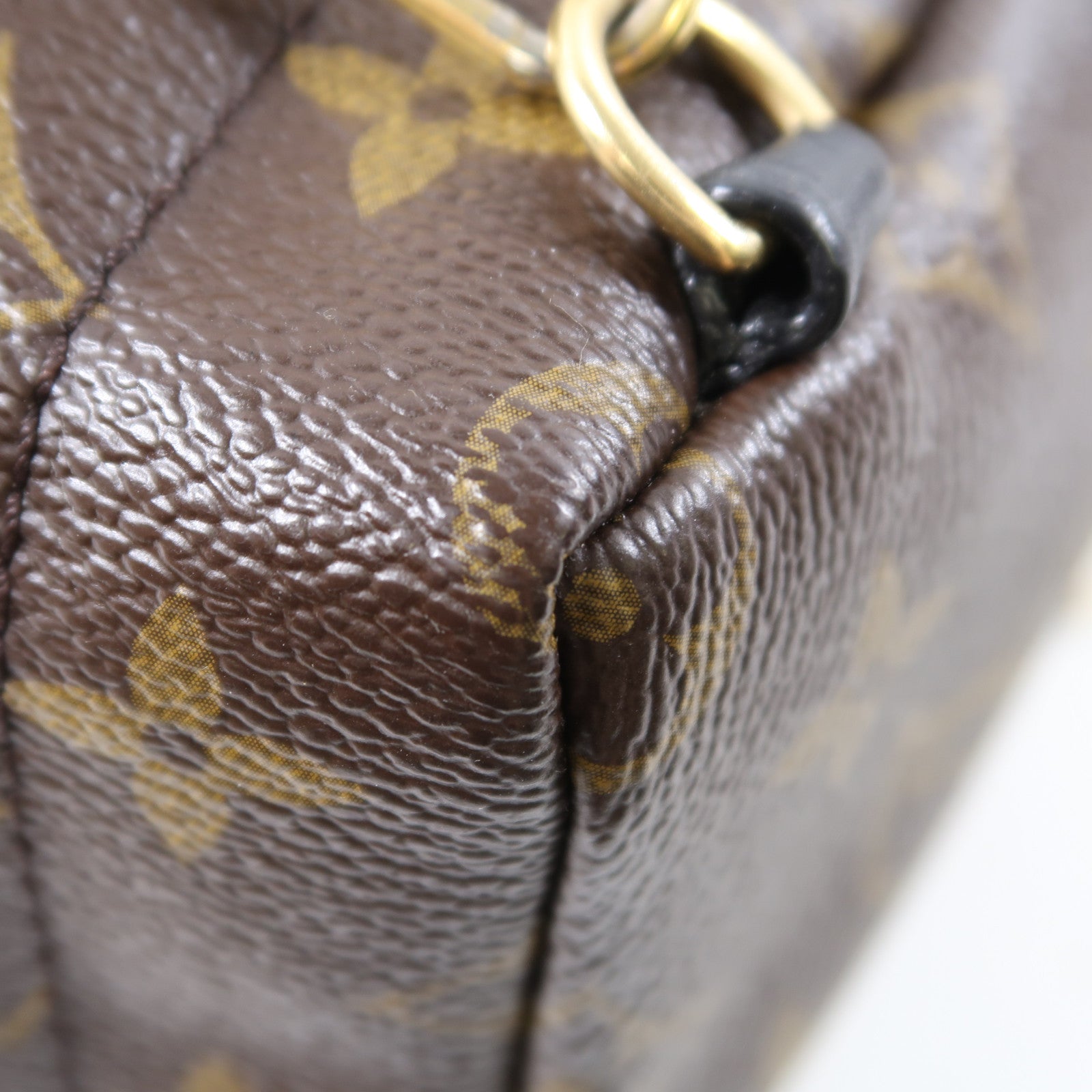 LOUIS VUITTON Monogram Palm Springs Mini金扣背包啡色