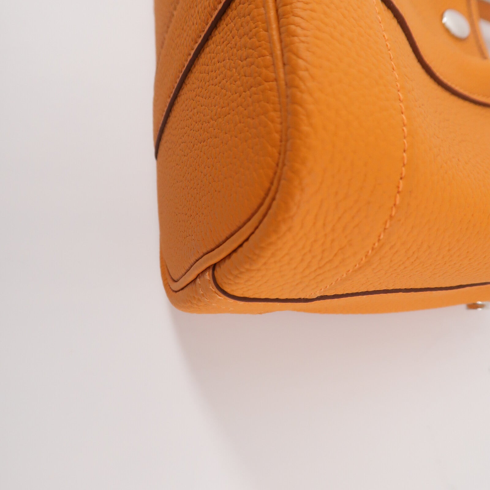 HERMES Negonda皮革Mini Garden Party手挽袋Orange