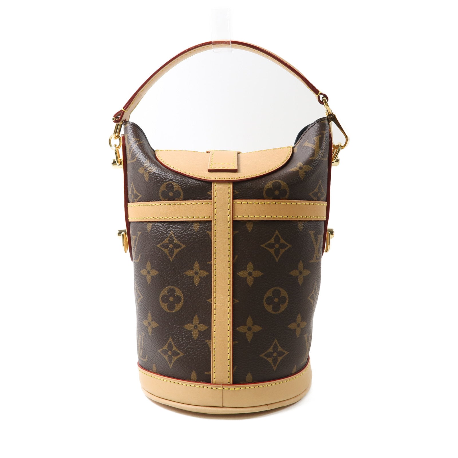 LOUIS VUITTON Monogram Duffle金扣手挽肩背兩用袋棕色