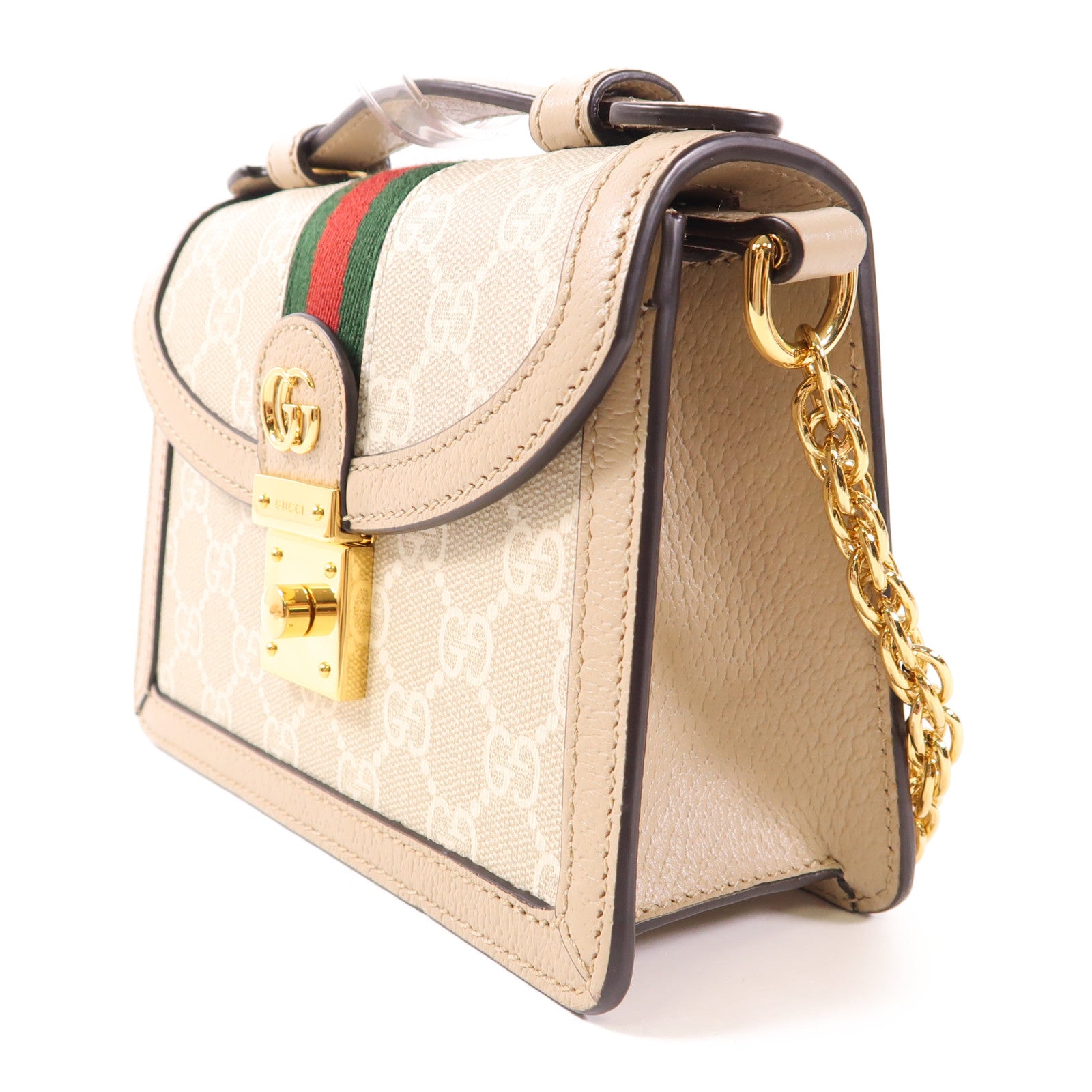 GUCCI 塗層帆布Ophidia Mini Shoulder Bag金扣手挽肩背兩用袋