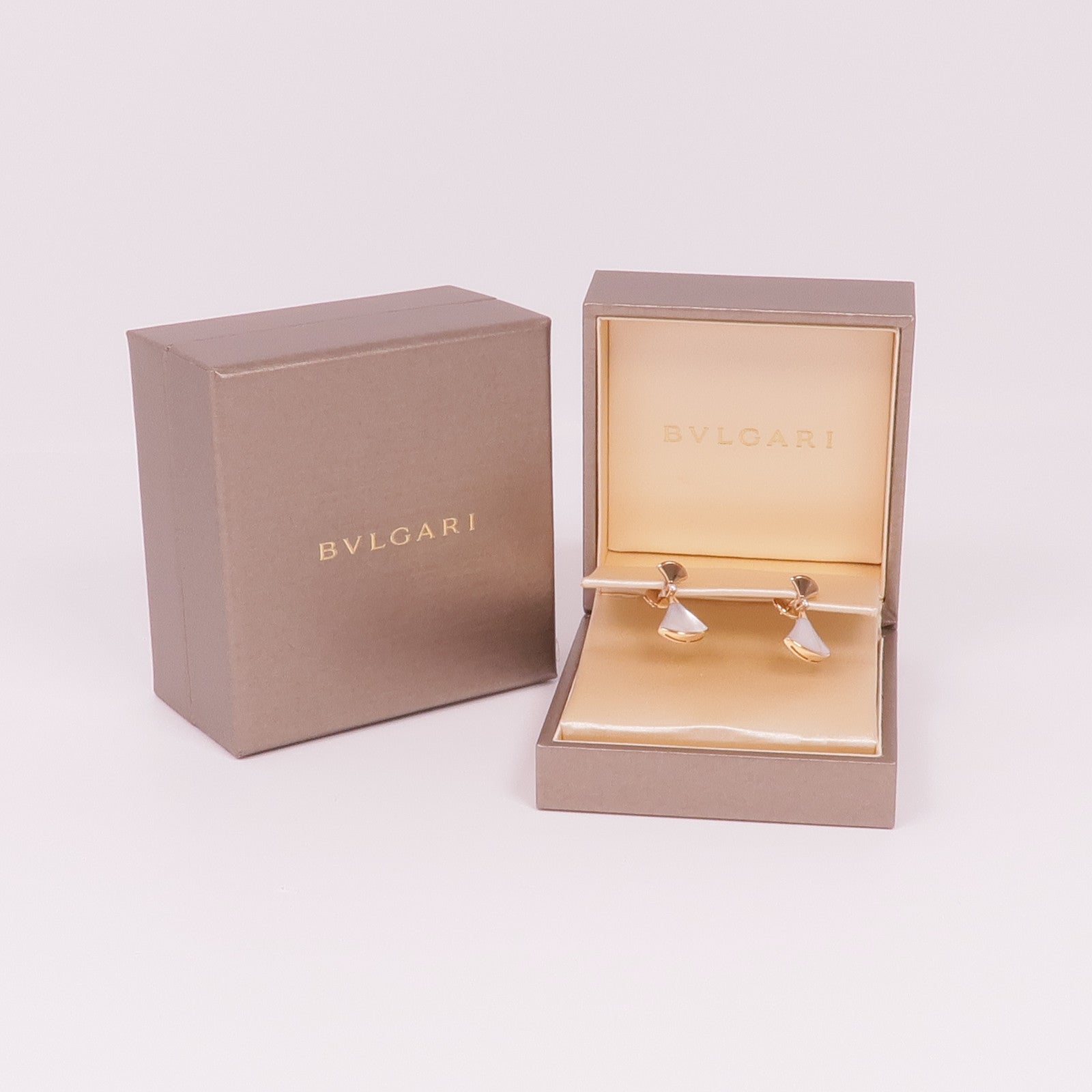 BVLGARI 18K玫瑰金Divas' Dream Earrings珍珠母貝耳環