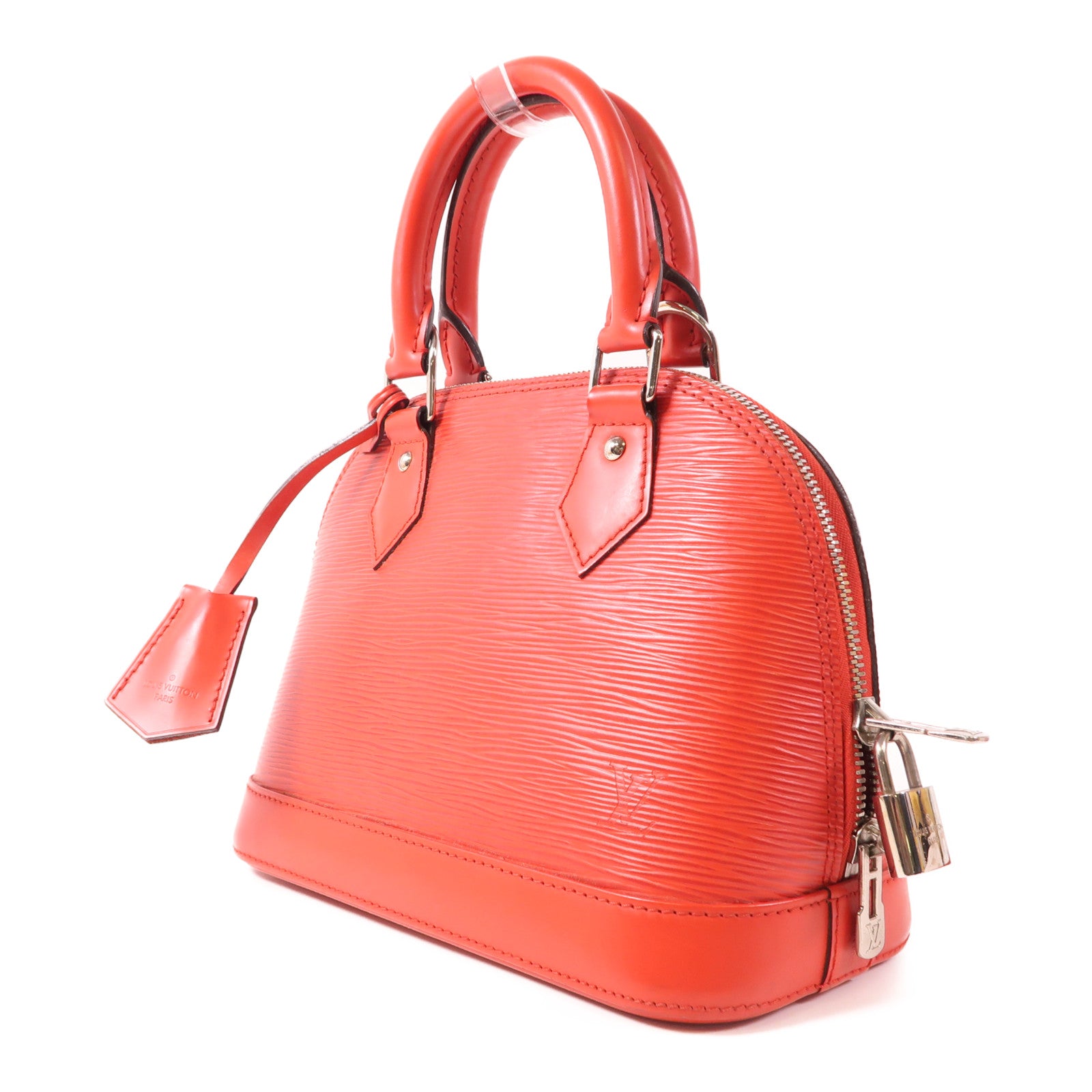 LOUIS VUITTON Epi Alma BB銀扣手挽肩背兩用袋