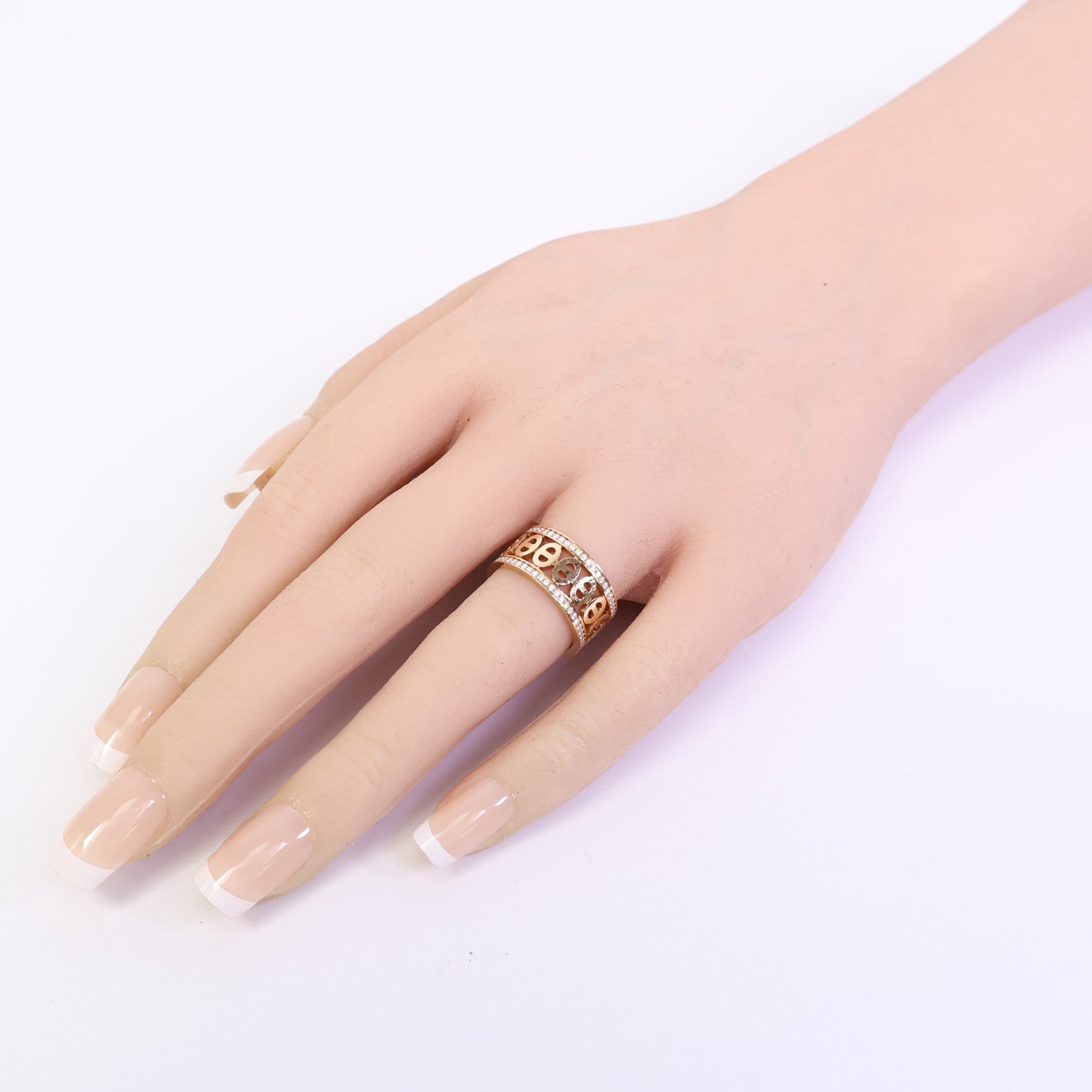 HERMES 18K玫瑰金Chaine D'Ancre Divine Ring戒指