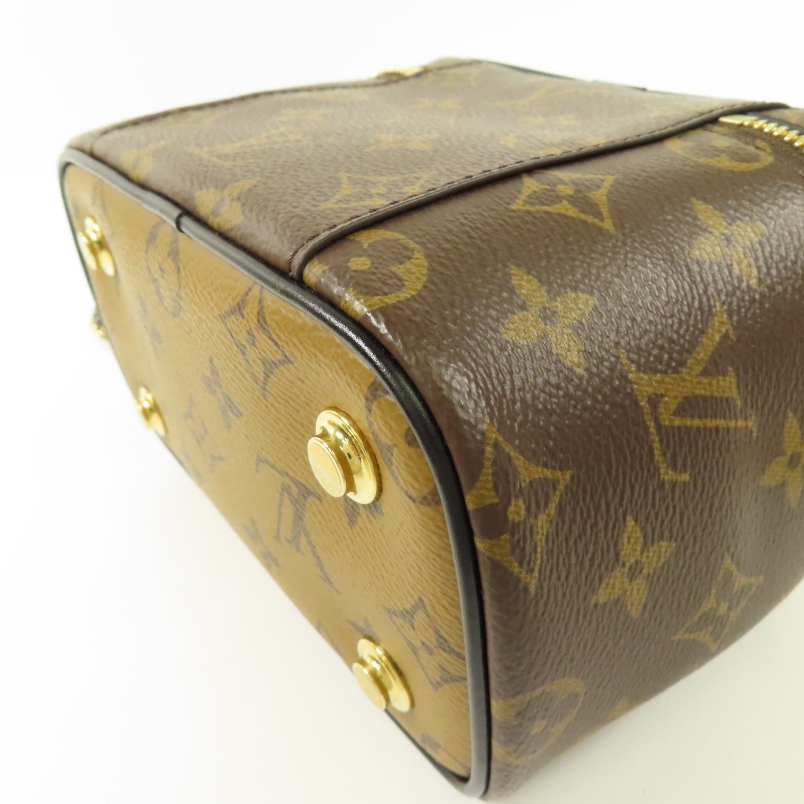 LOUIS VUITTON Monogram Reverse Vanity PM金扣手挽肩背兩用袋
