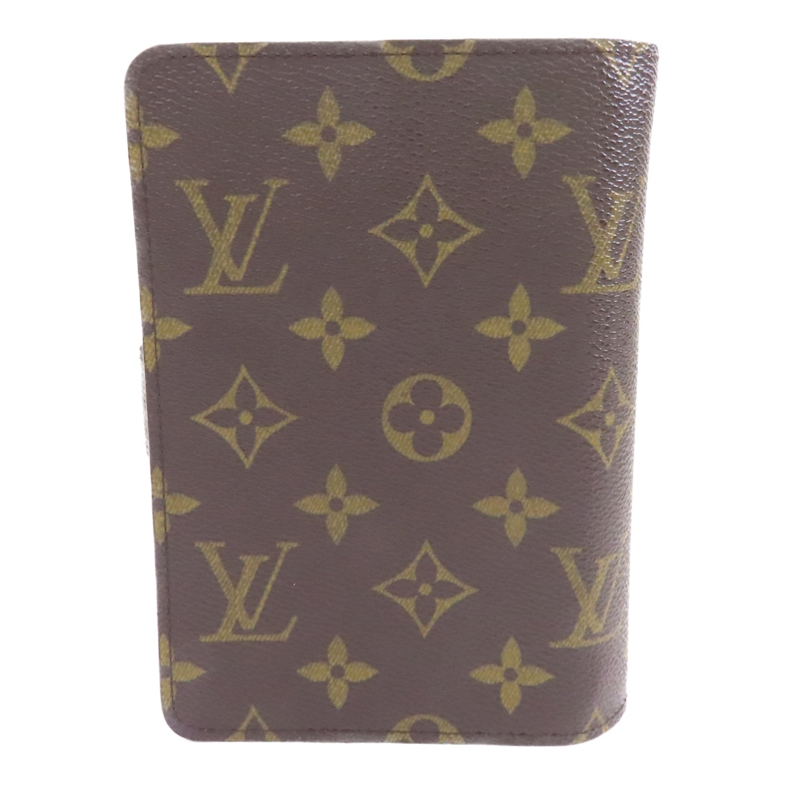 LOUIS VUITTON Monogram Porte Paper金扣錢包棕色