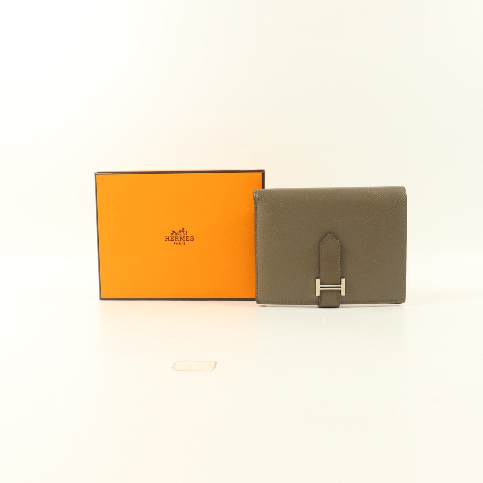 HERMES Epsom皮革Bearn Wallet錢包Etoupe
