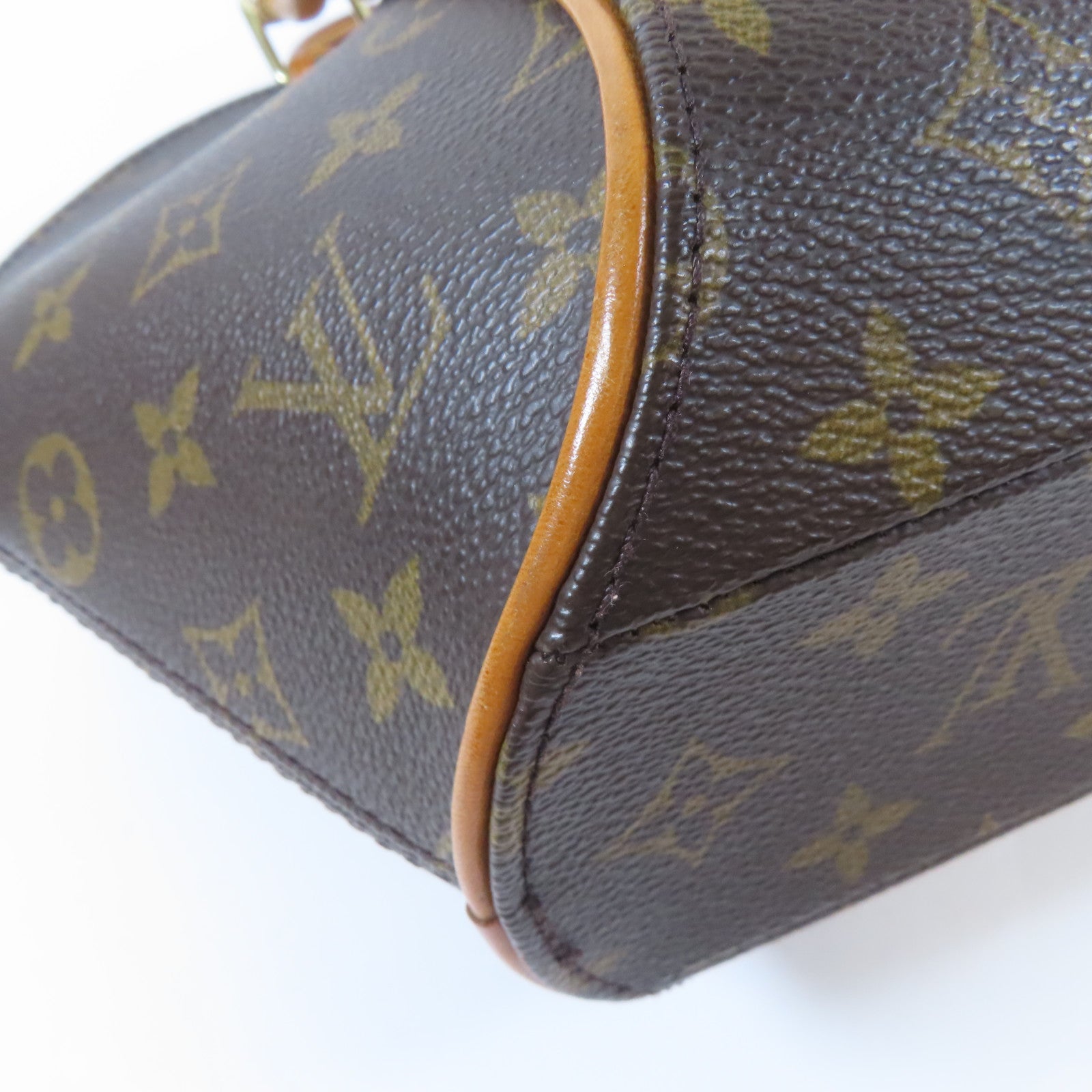 LOUIS VUITTON Monogram Elipse MM金扣手挽袋啡色