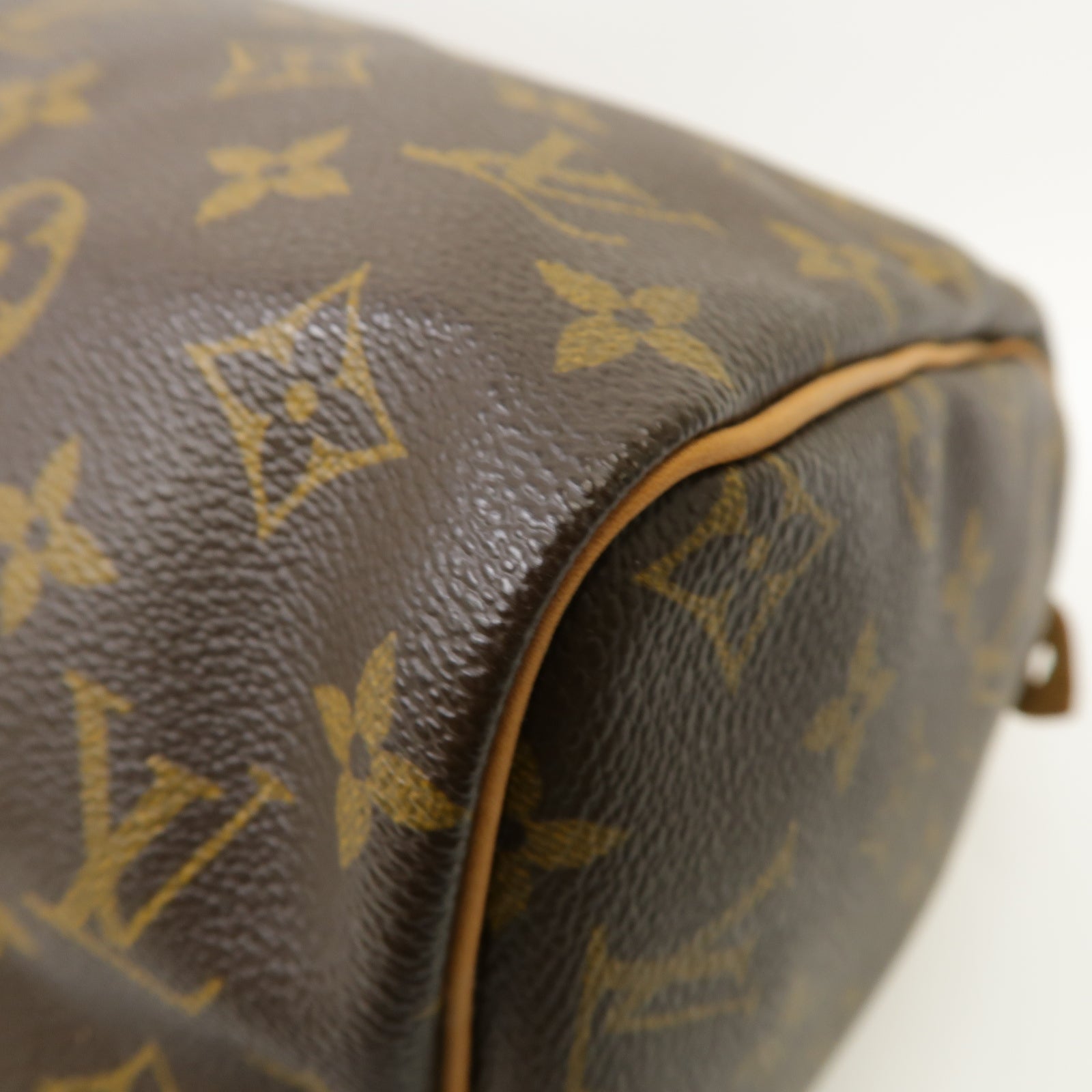 LOUIS VUITTON Monogram Speedy 30金扣手挽袋啡色