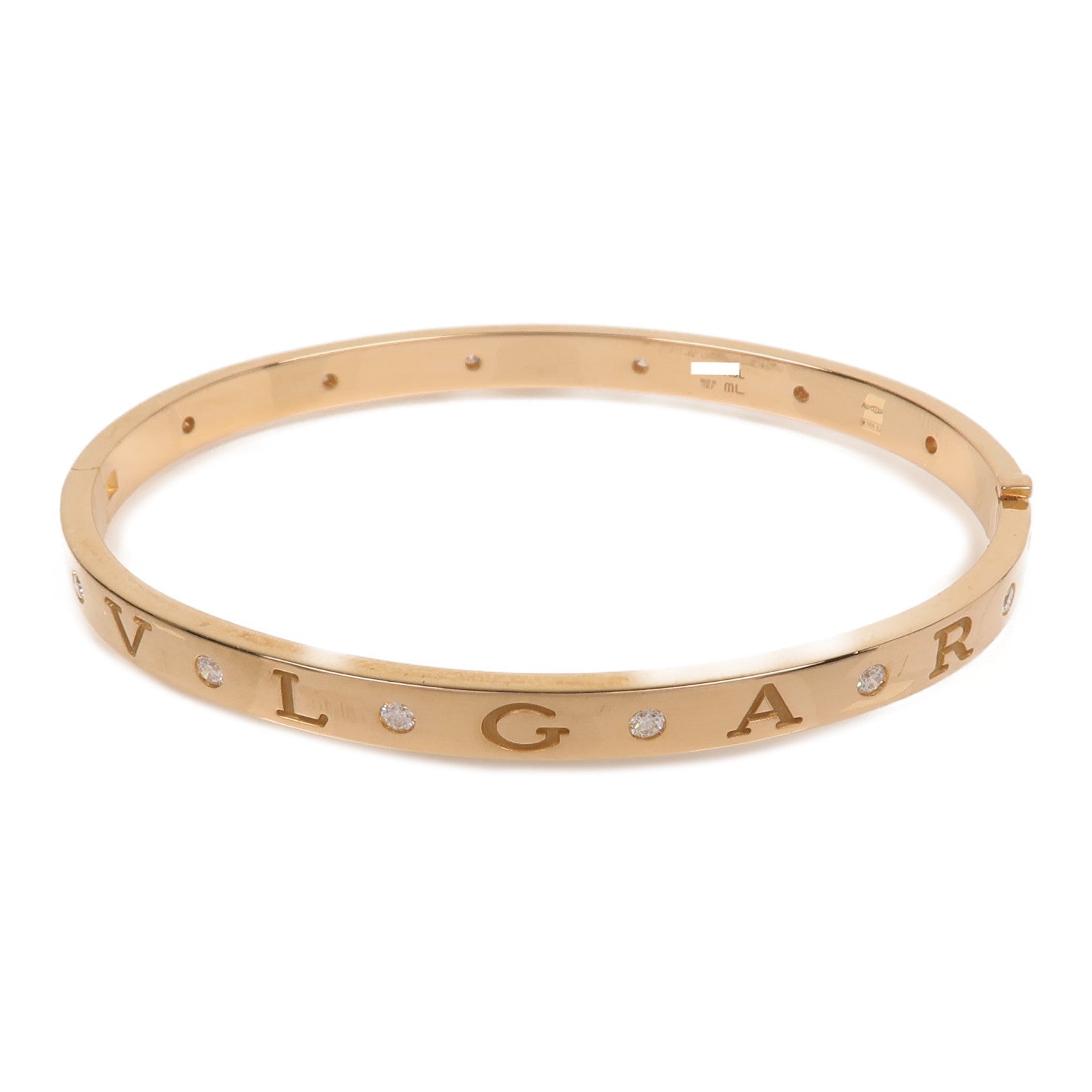 BVLGARI 18K玫瑰金B.Zero 1鑽石手鐲Bvlgari M/L
