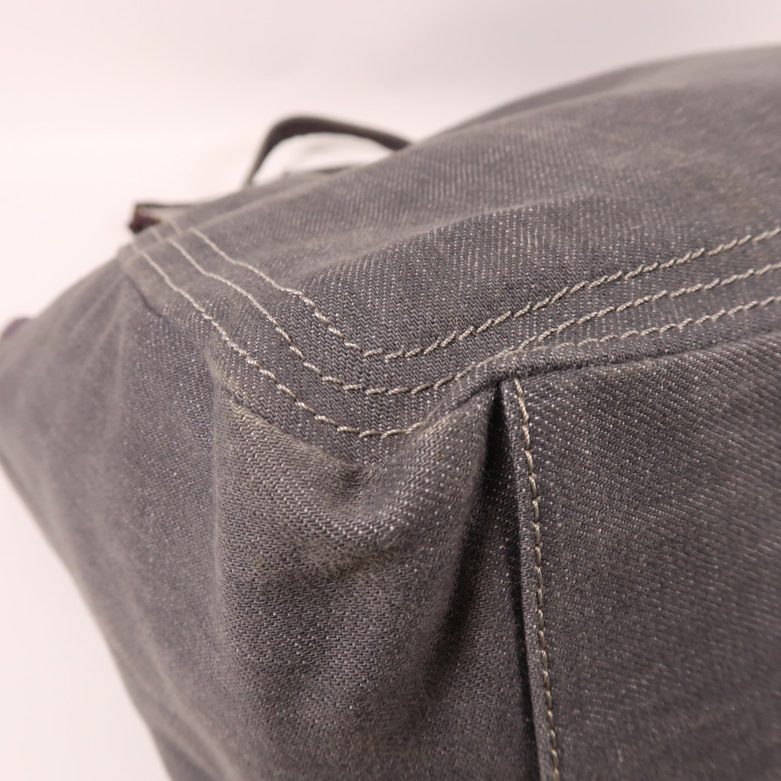 LANVIN 【激減優惠】牛仔布Tote Bag肩背袋灰色