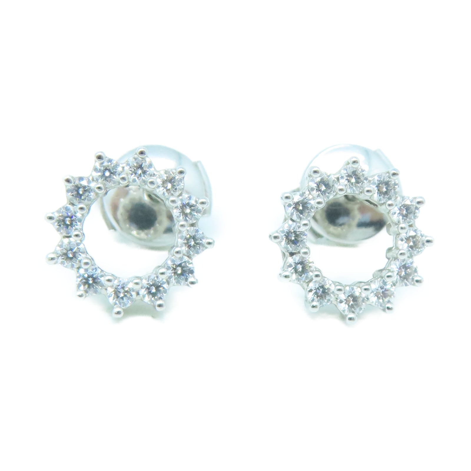 TIFFANY＆CO PT950铂金Open Circle Earrings钻石耳环