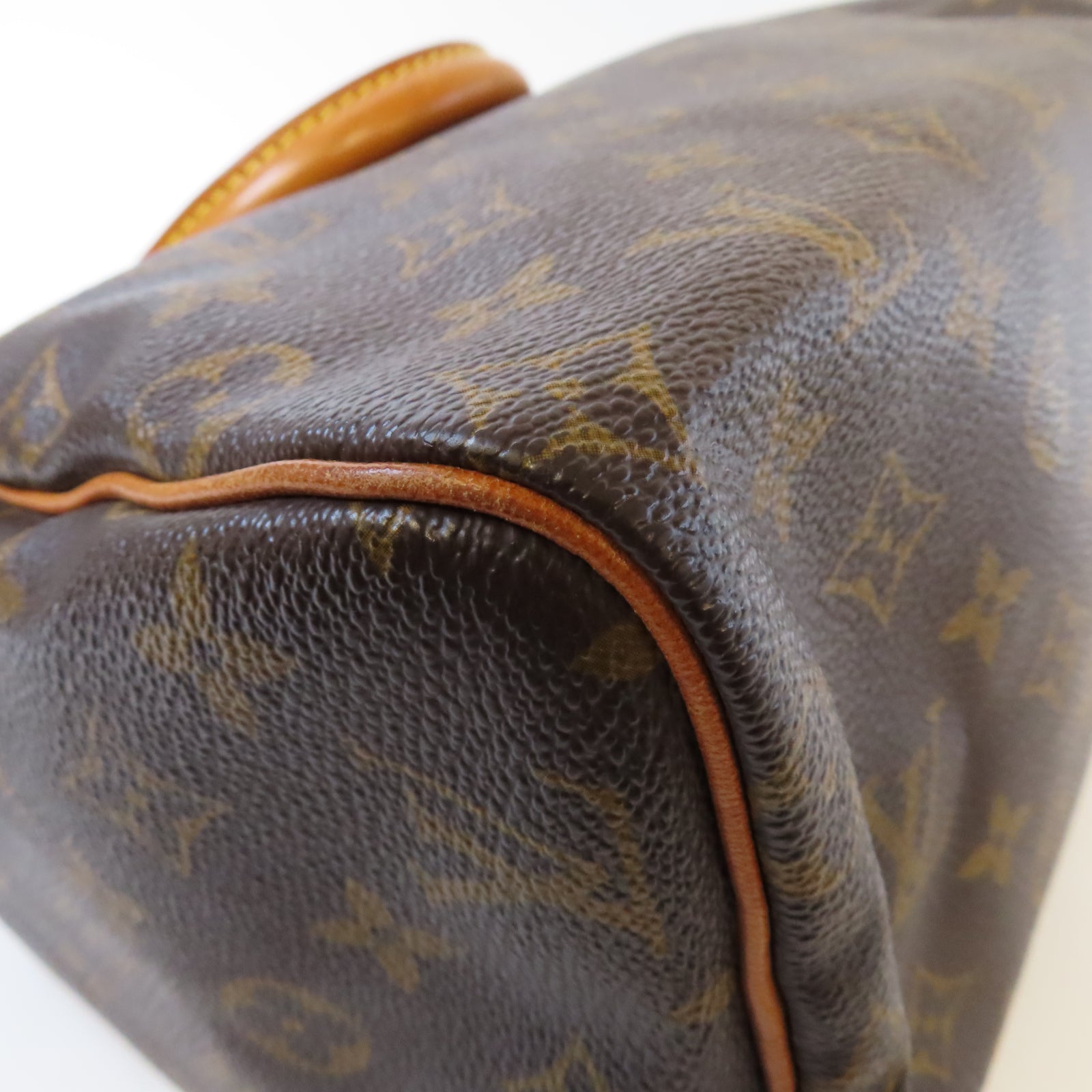 LOUIS VUITTON Monogram Speedy 25金扣手挽袋啡色