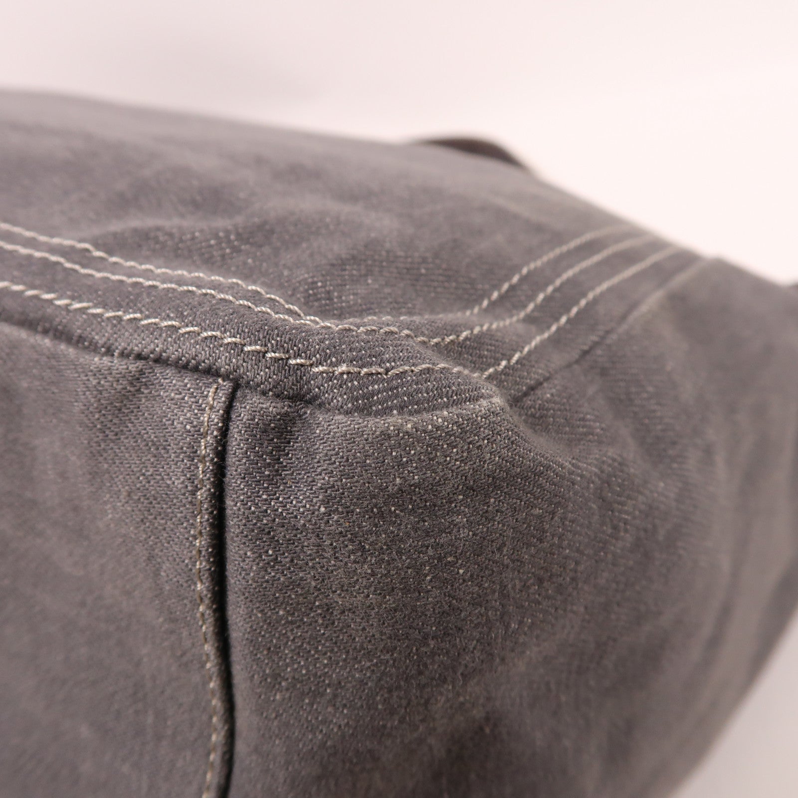 LANVIN 牛仔布Tote Bag肩背袋灰色