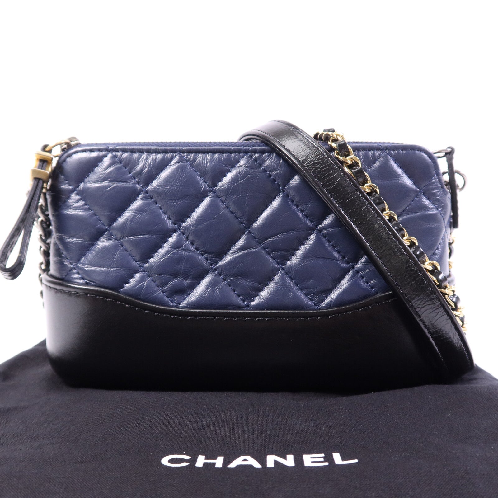 CHANEL 羊皮皮革Gabrielle Wallet On Chain鏈帶肩背袋