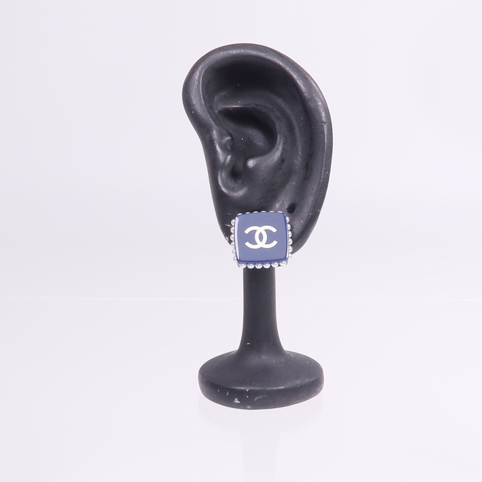 CHANEL PVC Earrings銀扣耳環