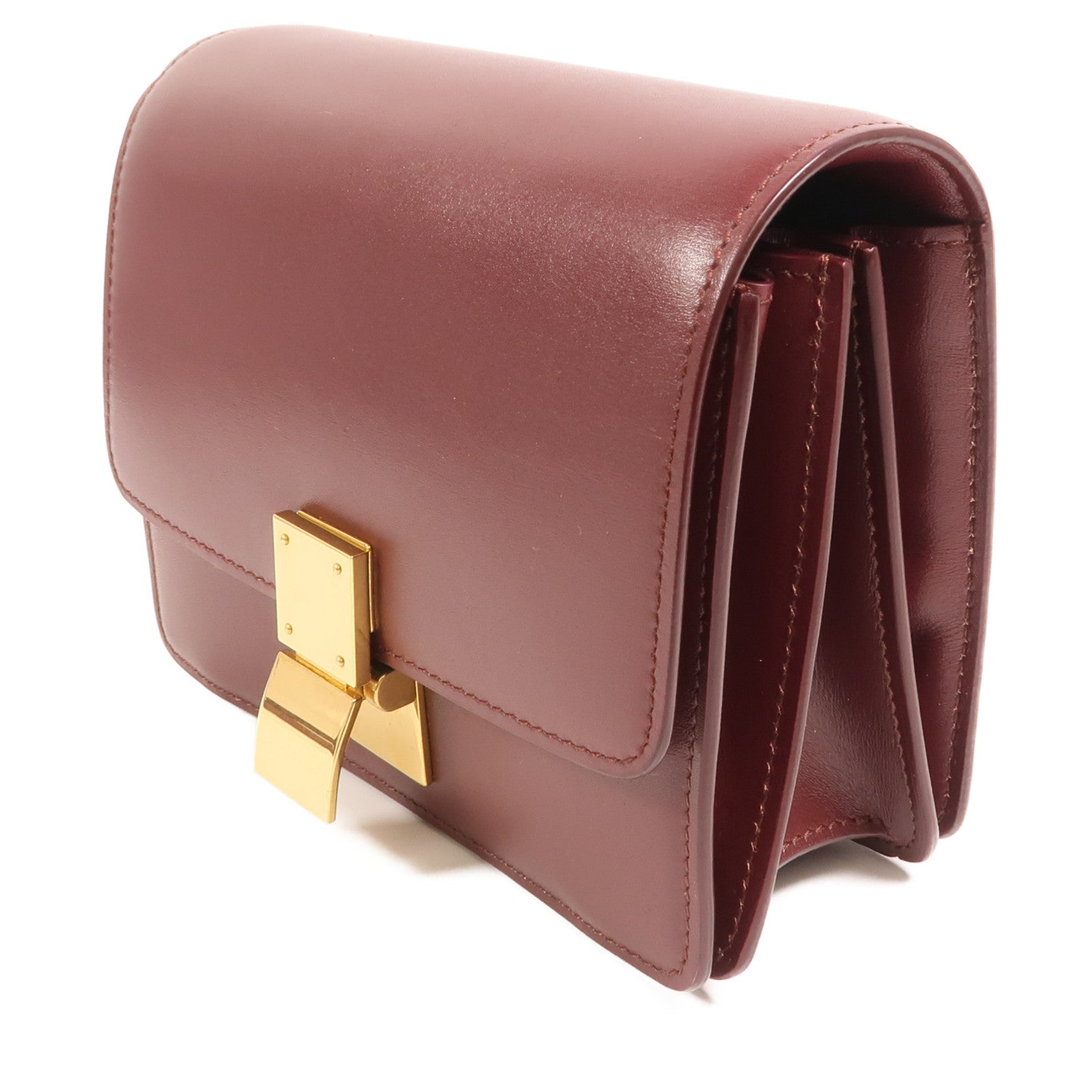 CELINE 【激減優惠】牛皮皮革Classic Box Small金扣肩背袋