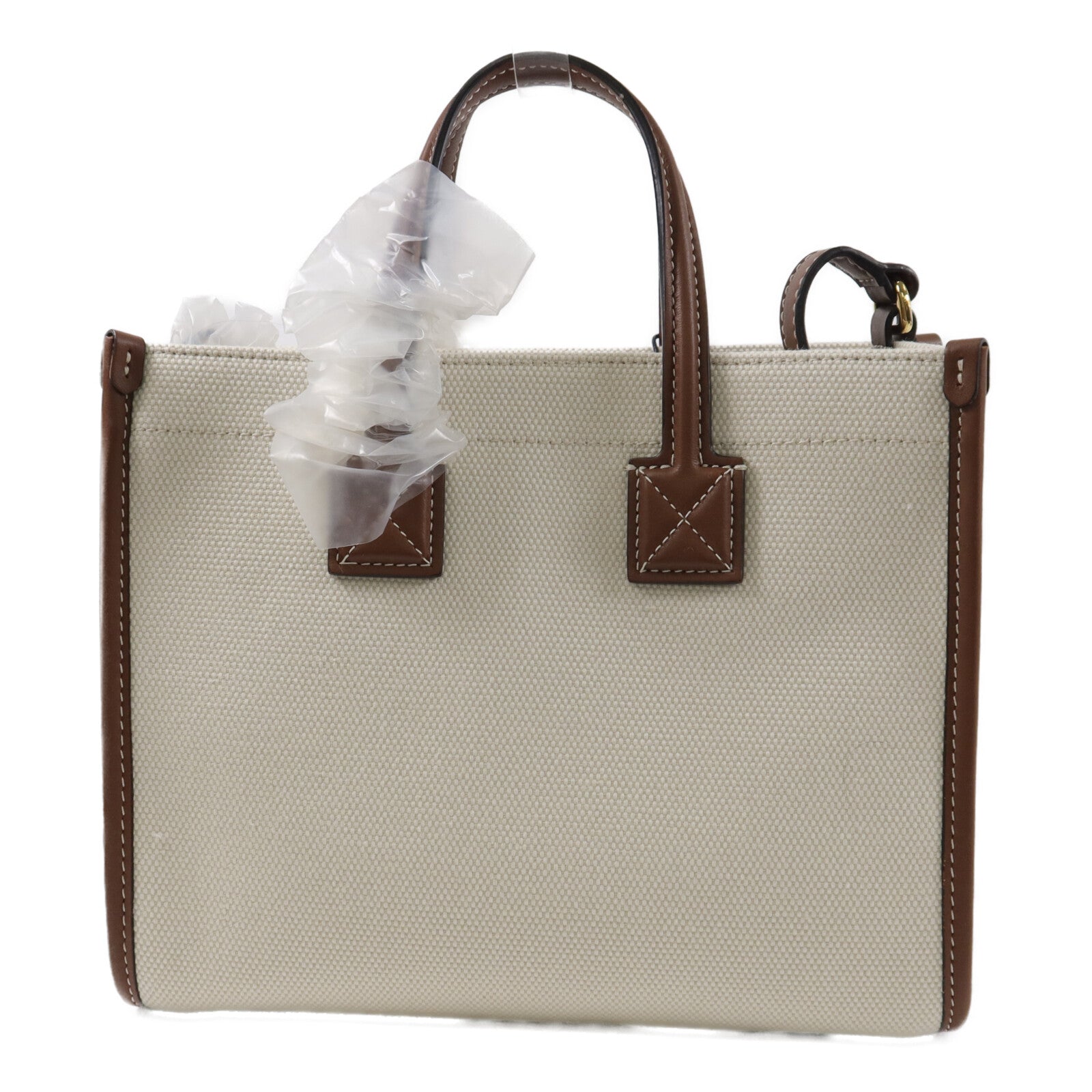 BURBERRY 帆布Mini Freya Tote手挽肩背兩用袋